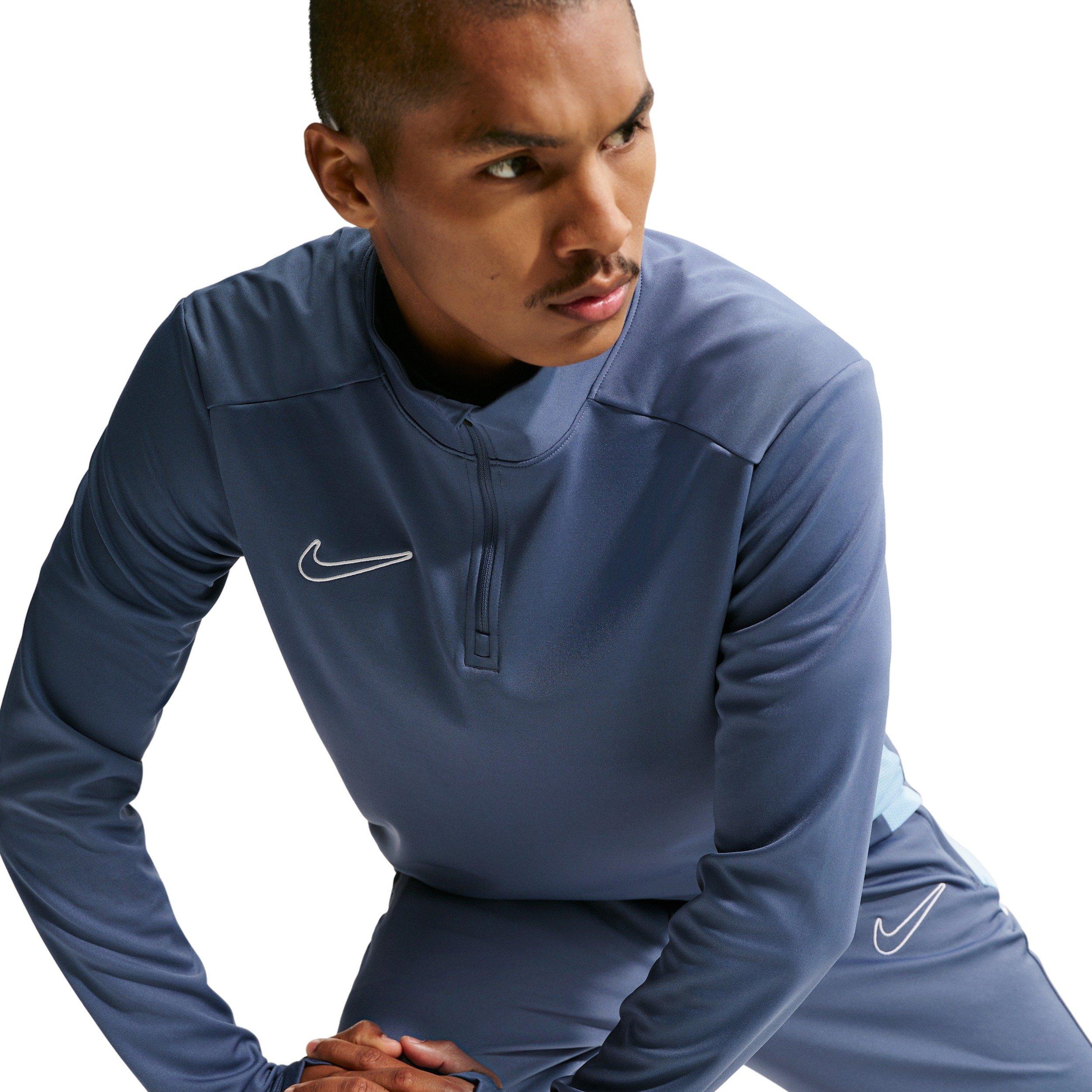 Nike Men's Academy Dri-FIT Soccer Drill 1/4 Zip Top - Blue - BLUE Thumbnail View 3