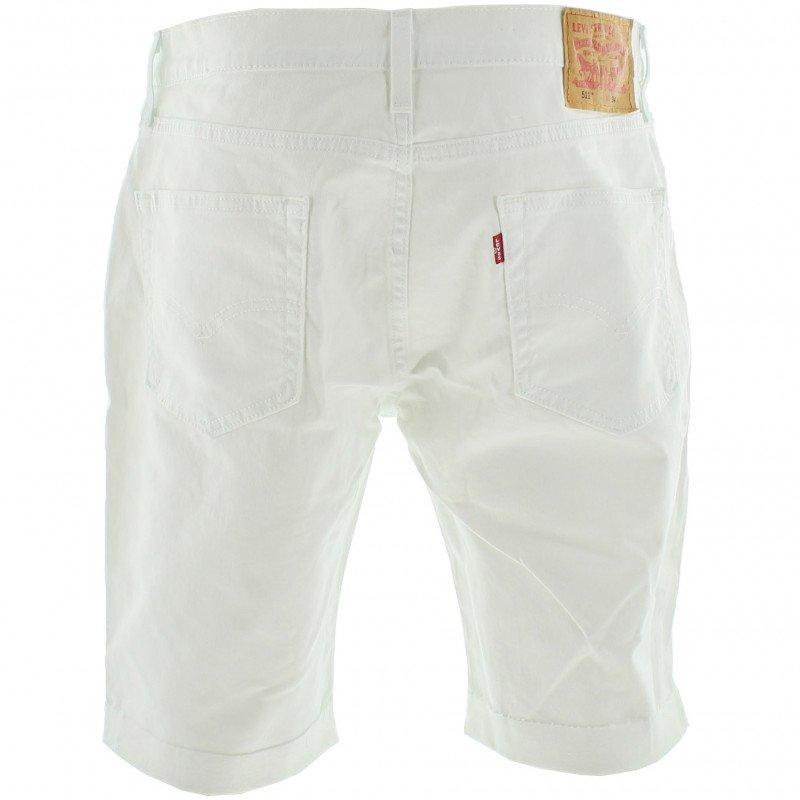 Levi's Men's 511 Slim Fit Cut Off Jean Short - WHITE Thumbnail View 2