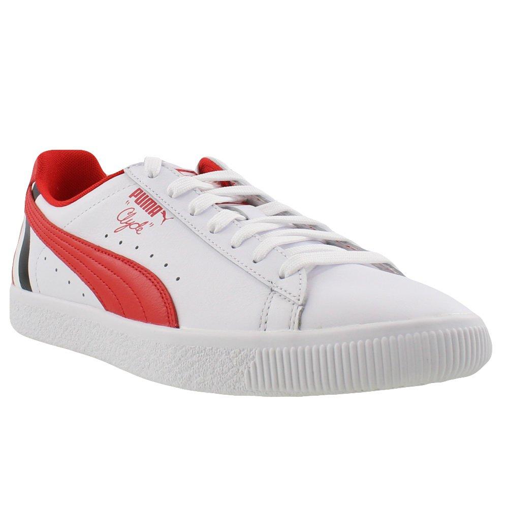 PUMA Clyde Stripes White Red Black Men s Shoes