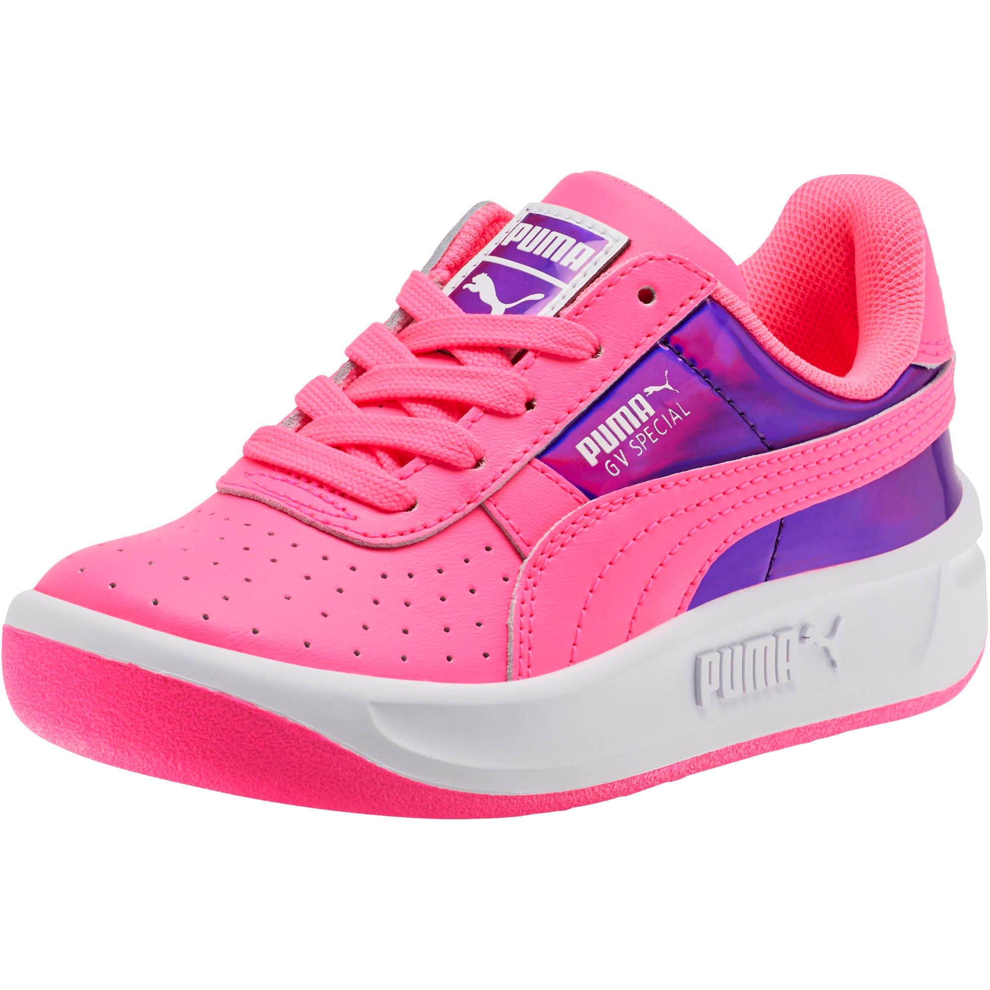 purple and pink pumas