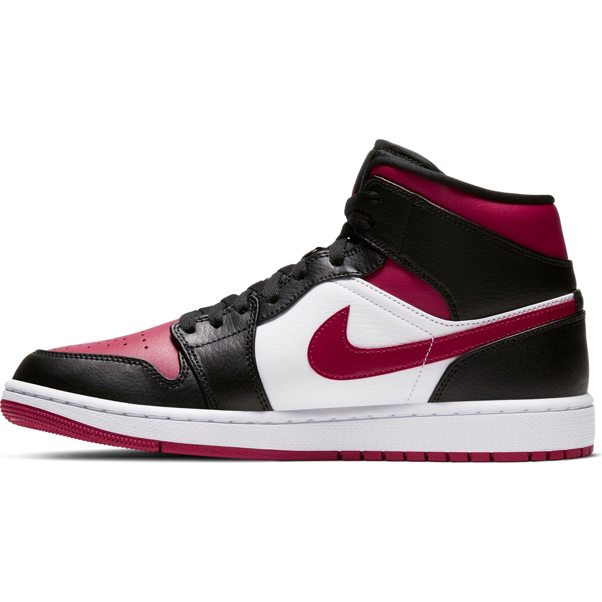 Jordan 1 Mid White/White Men's Shoe - Hibbett