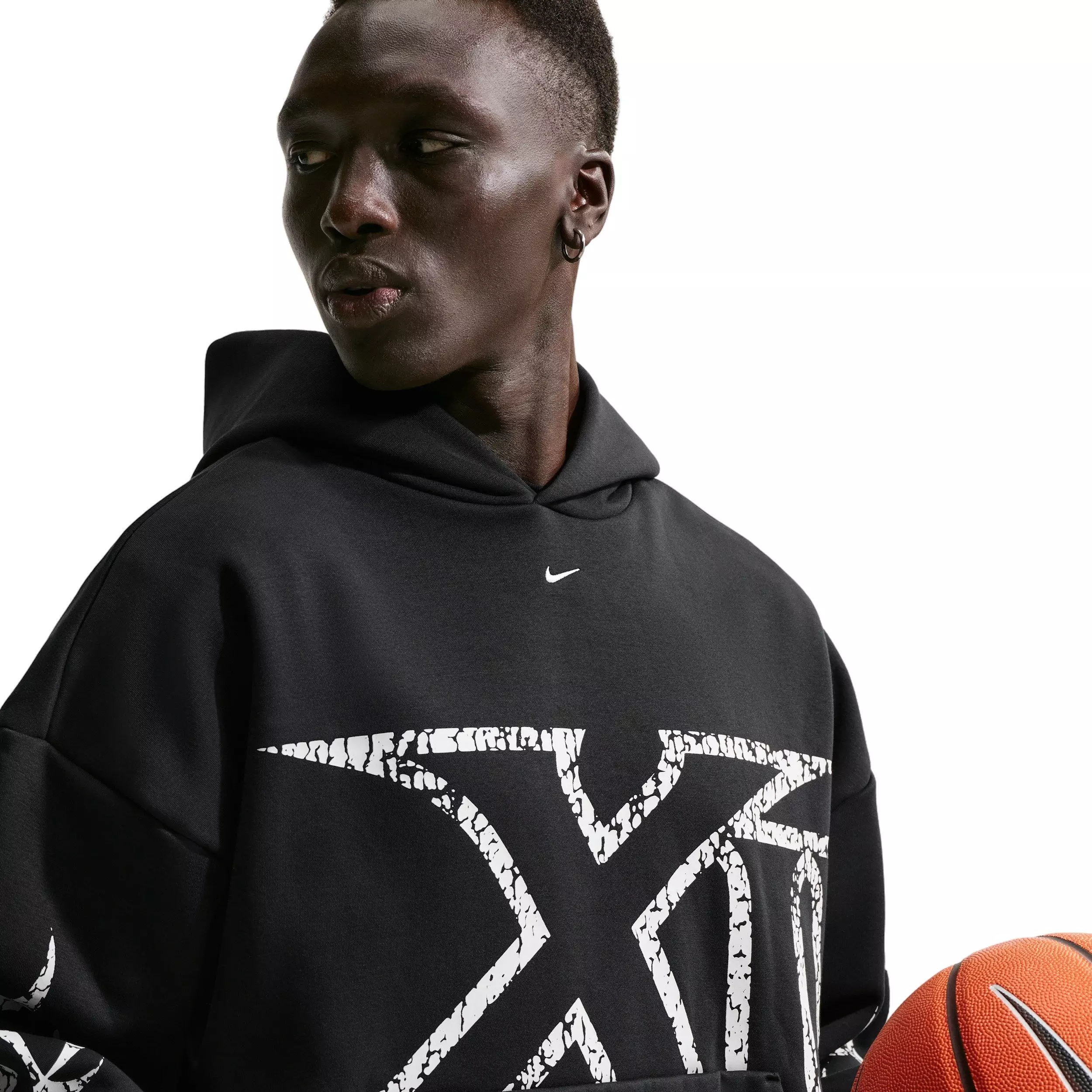 Nike Men's JA Therma-FIT Brushed Pullover Basketball Hoodie - Black - BLACK