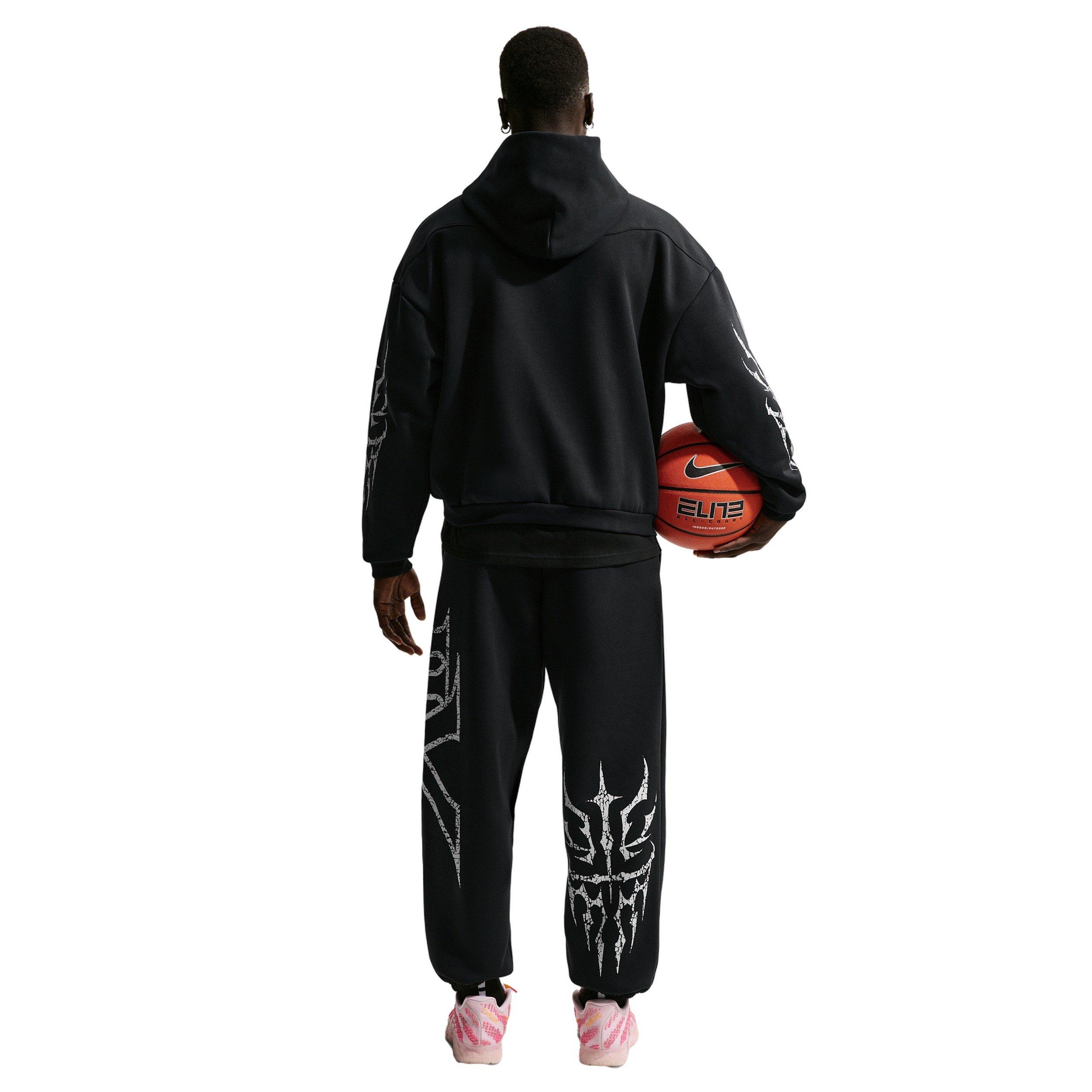 Nike Men's JA Therma-FIT Brushed Pullover Basketball Hoodie - Black - BLACK Thumbnail View 5