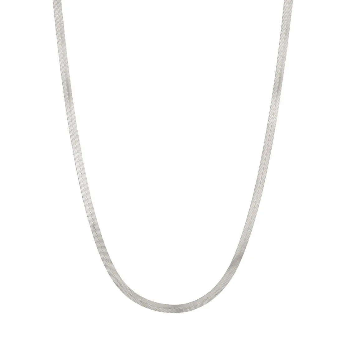 King Ice 5mm Thick Herringbone Chain - White Gold - WHITE GOLD