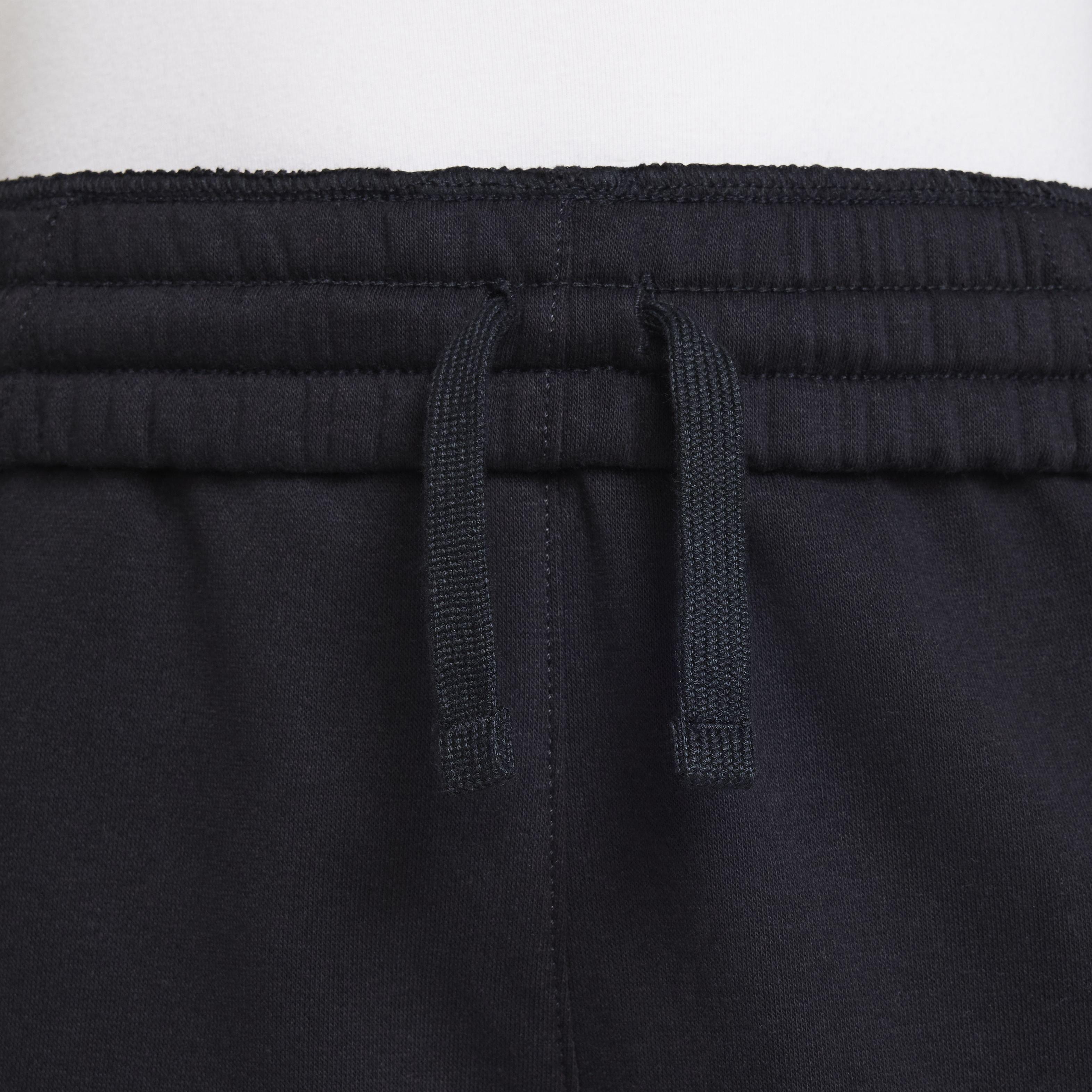 Nike Big Girls' Sportswear Club Fleece Wide-Leg Pants - Black - BLACK Thumbnail View 3