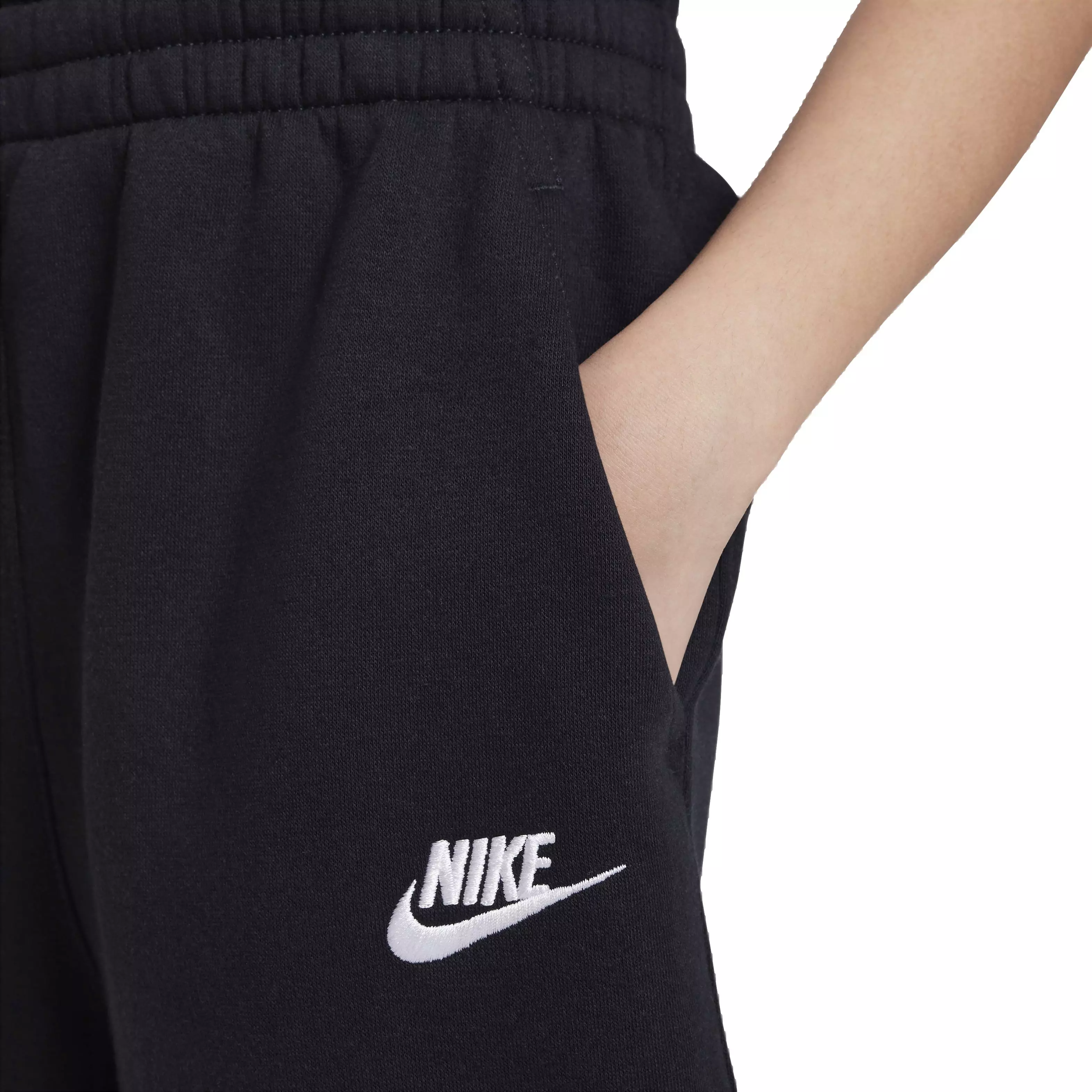 Nike Big Girls' Sportswear Club Fleece Wide-Leg Pants -Black - BLACK