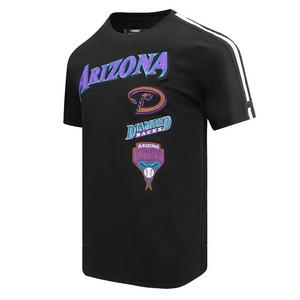 Pro Standard Men's MLB Arizona Diamondbacks Retro Classic Single Jersey Striped Tee -Black