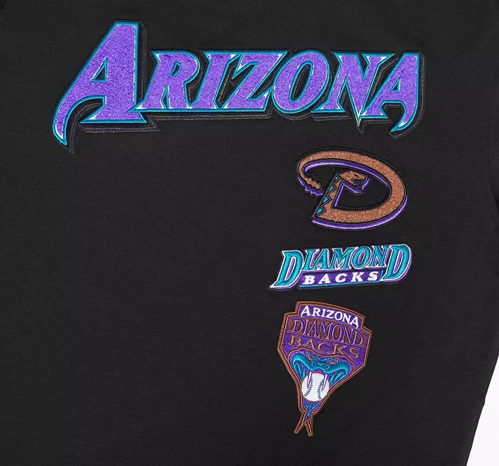 Pro Standard Men's MLB Arizona Diamondbacks Retro Classic Single Jersey Striped Tee - Black - BLACK