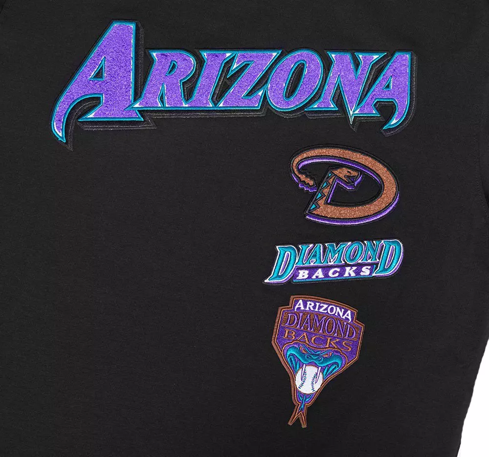 Pro Standard Men's MLB Arizona Diamondbacks Retro Classic Single Jersey Striped Tee - Black - BLACK