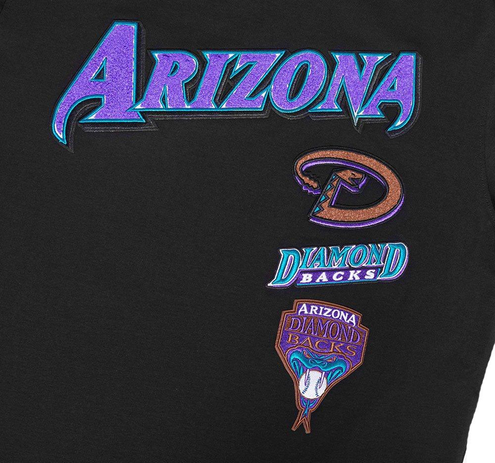 Pro Standard Men's MLB Arizona Diamondbacks Retro Classic Single Jersey Striped Tee -Black - BLACK Thumbnail View 5