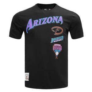 Pro Standard Men's MLB Arizona Diamondbacks Retro Classic Single Jersey Striped Tee -Black