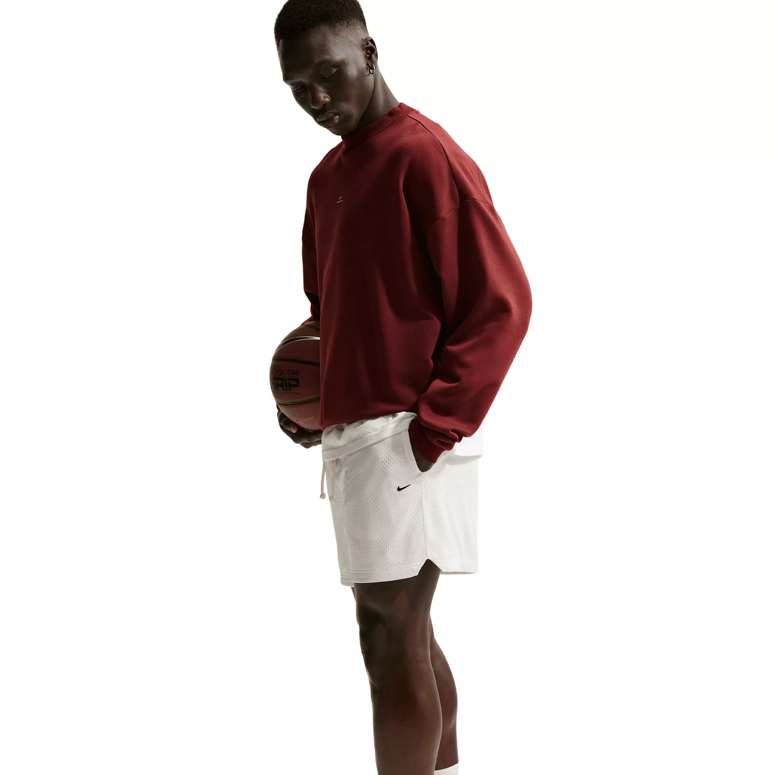 Nike Men's Standard Issue 5" Practice Mesh Basketball Shorts - WHITE