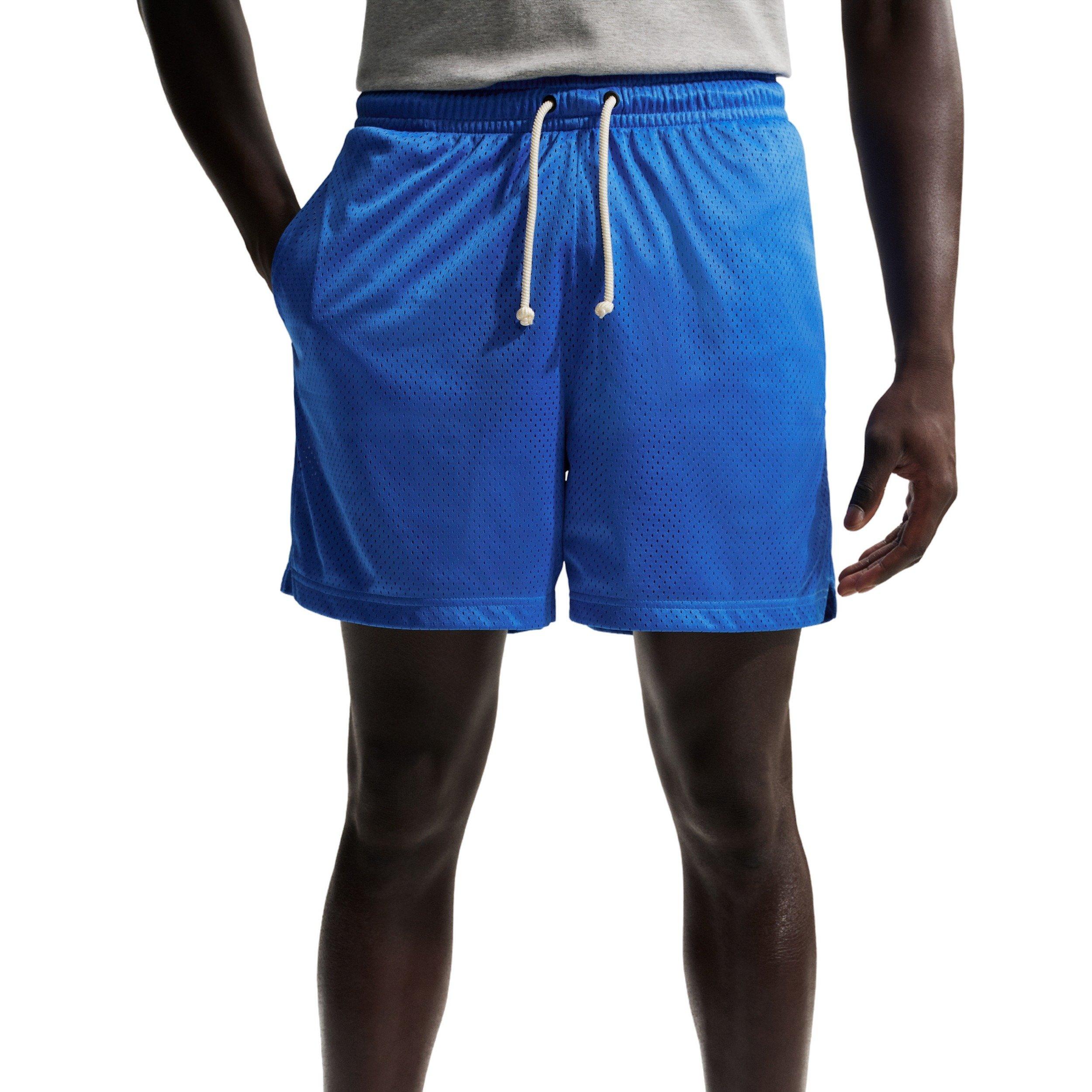 Nike Men's Standard Issue 5" Practice Mesh Basketball Shorts - BLUE Thumbnail View 3