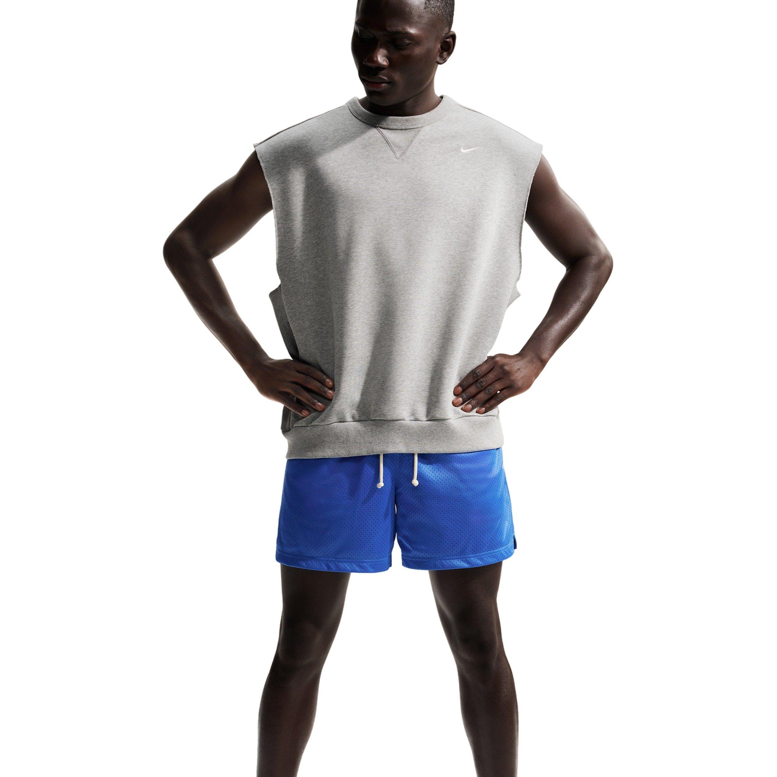 Nike Men's Standard Issue 5" Practice Mesh Basketball Shorts - BLUE Thumbnail View 5