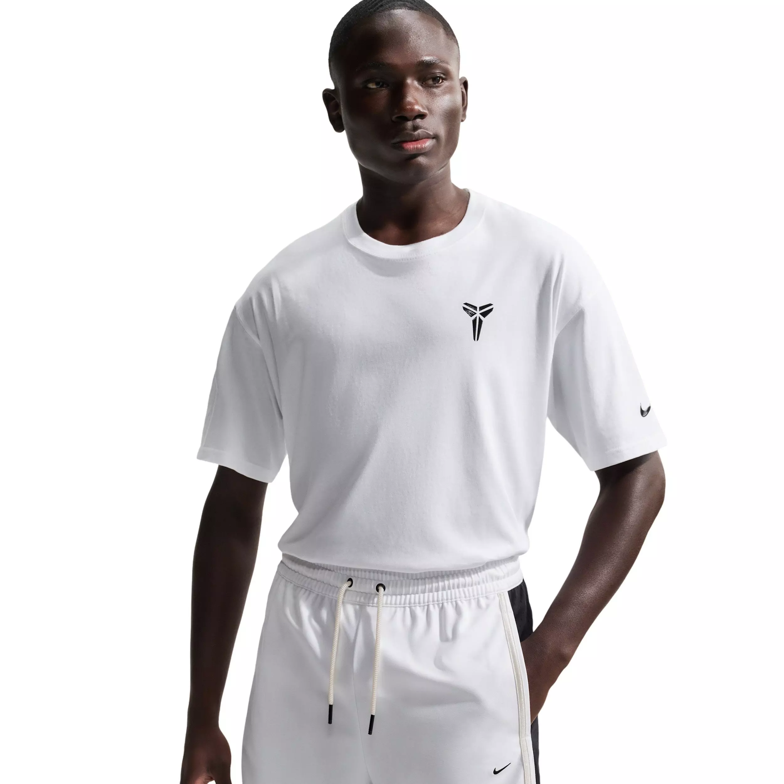 Nike Men's Standard Issue Dri-FIT 6" Basketball Shorts - White/Black - WHITE/BLACK