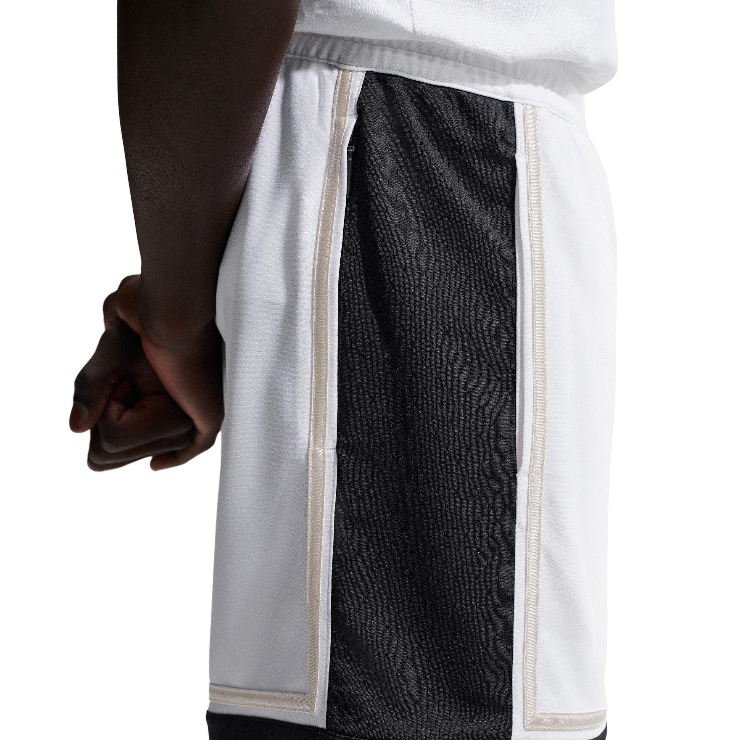 Nike Men's Standard Issue Dri-FIT 6" Basketball Shorts - White/Black - WHITE/BLACK Thumbnail View 4