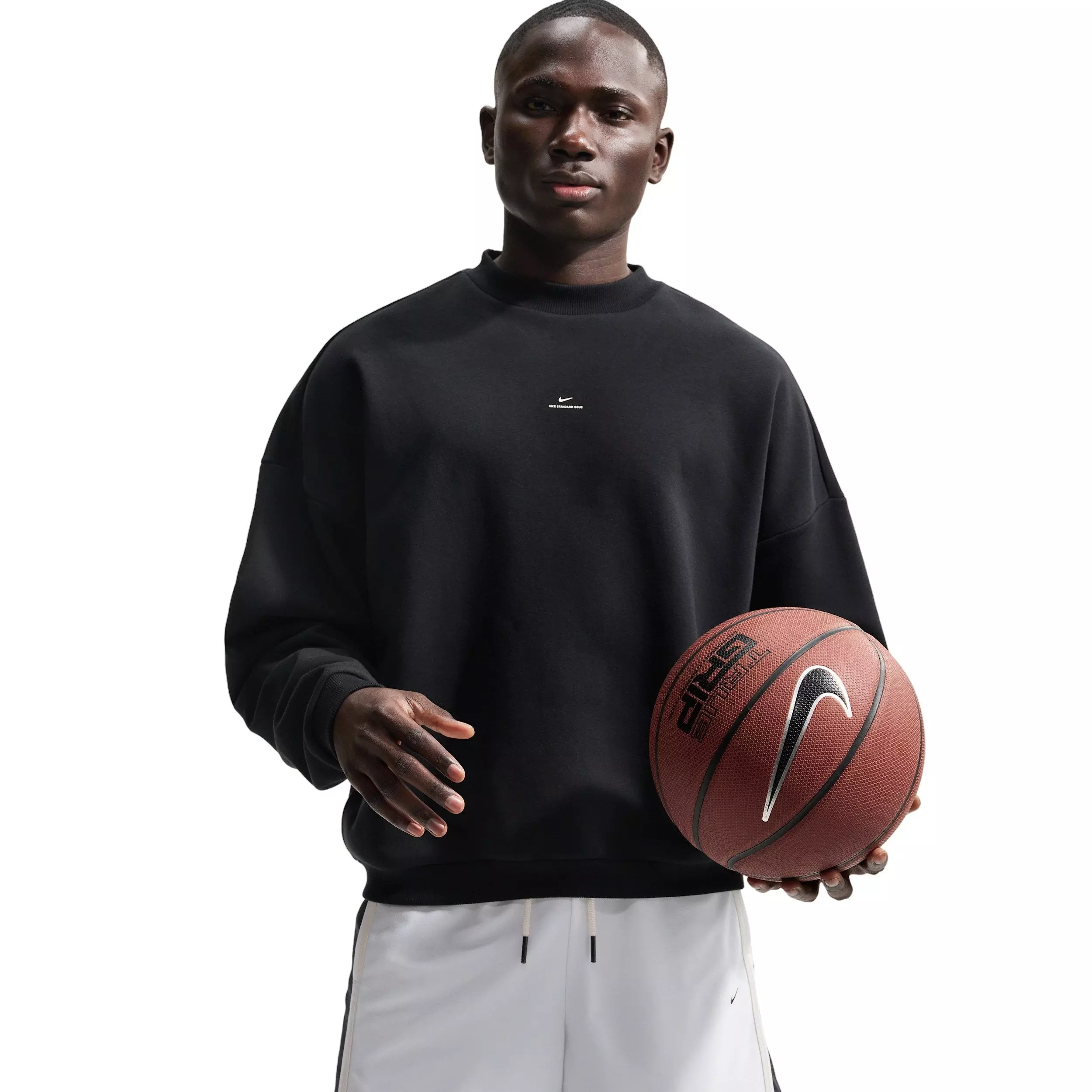 Nike Men's Standard Issue Dri-FIT 6" Basketball Shorts - White/Black - WHITE/BLACK