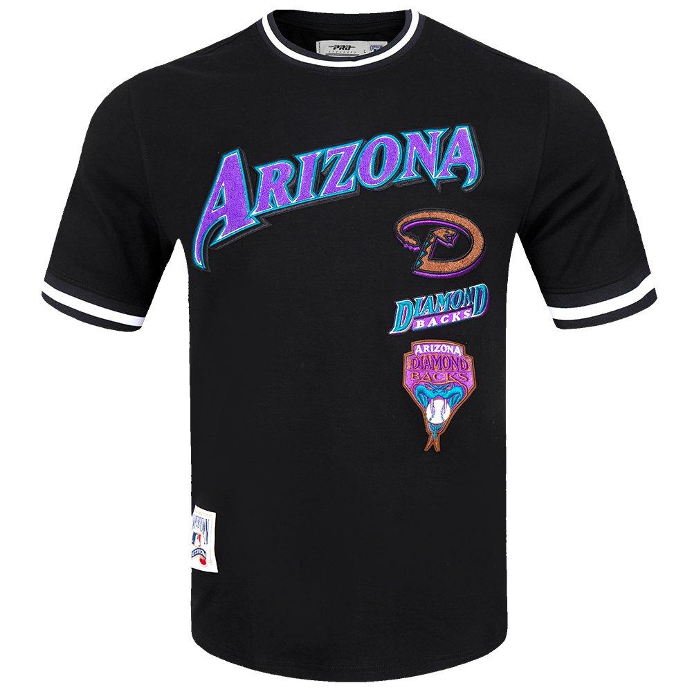 Pro Standard Men's MLB Arizona Diamondbacks Retro Classic Double Knit Tee - Black - BLACK Thumbnail View 1