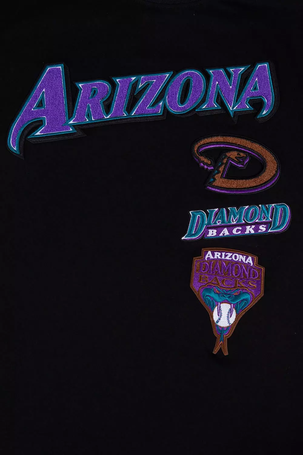 Pro Standard Men's MLB Arizona Diamondbacks Retro Classic Double Knit Tee -Black - BLACK