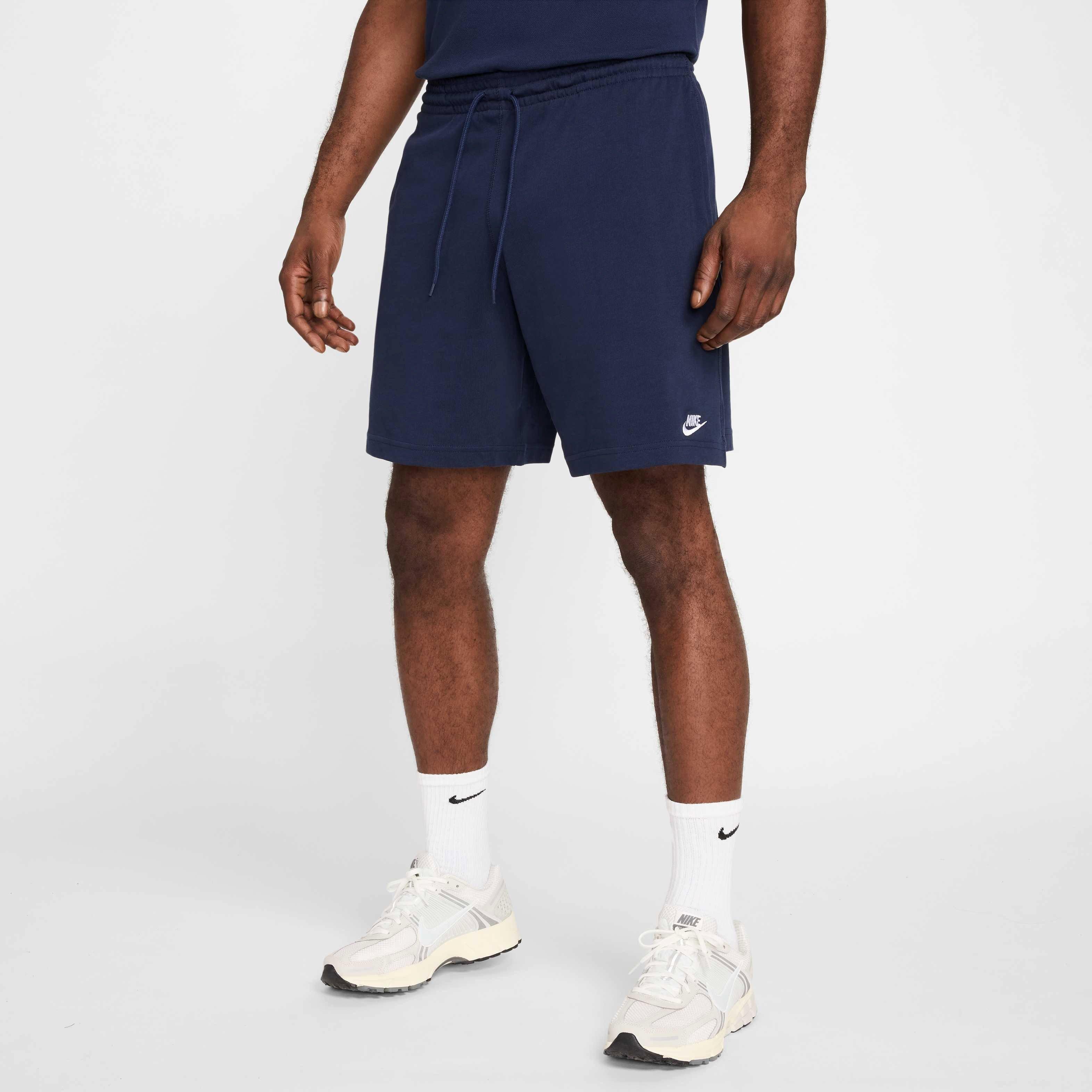 Nike Men's Club Knit Futura Lightweight Shorts - DK BLUE Thumbnail View 3