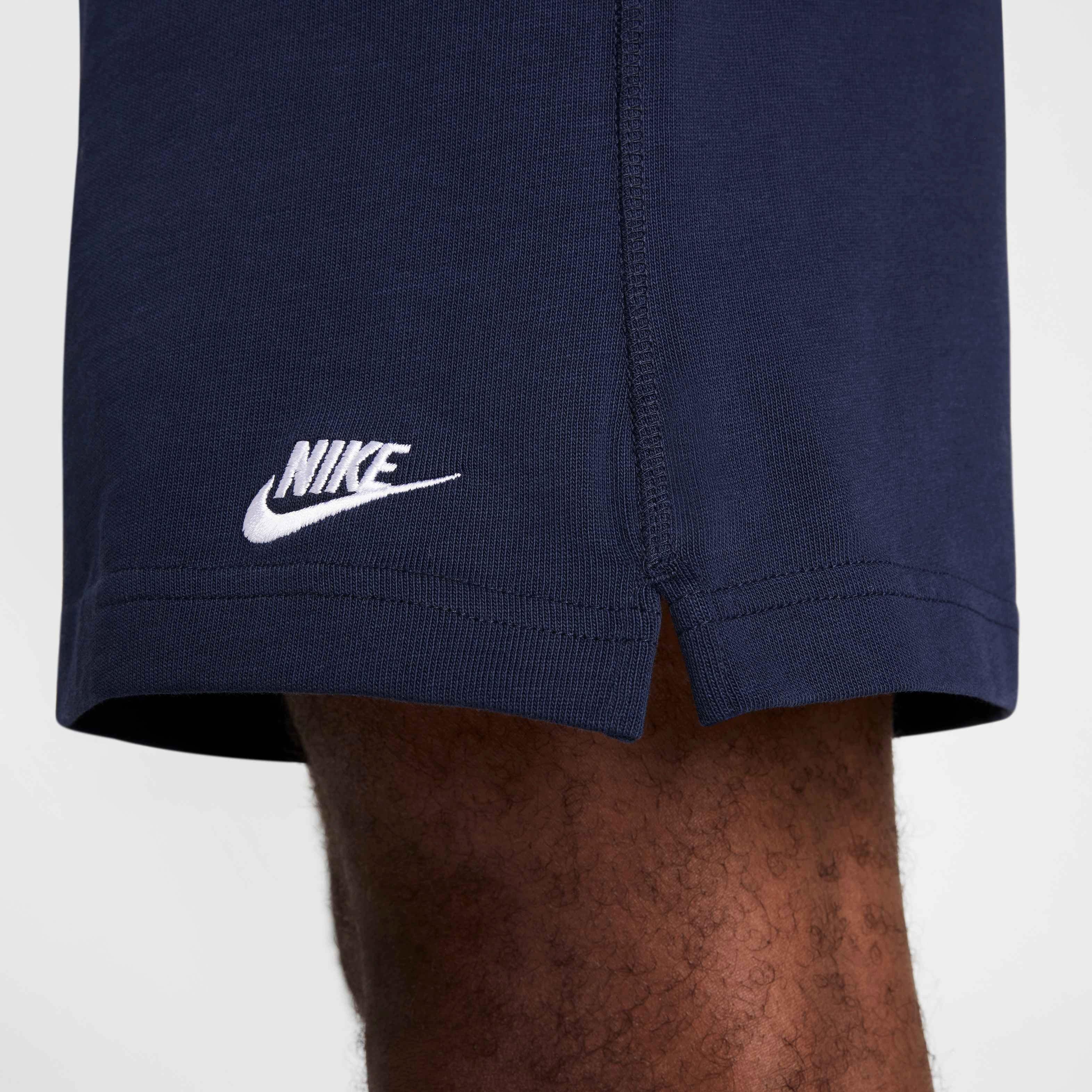 Nike Men's Club Knit Futura Lightweight Shorts - DK BLUE Thumbnail View 5