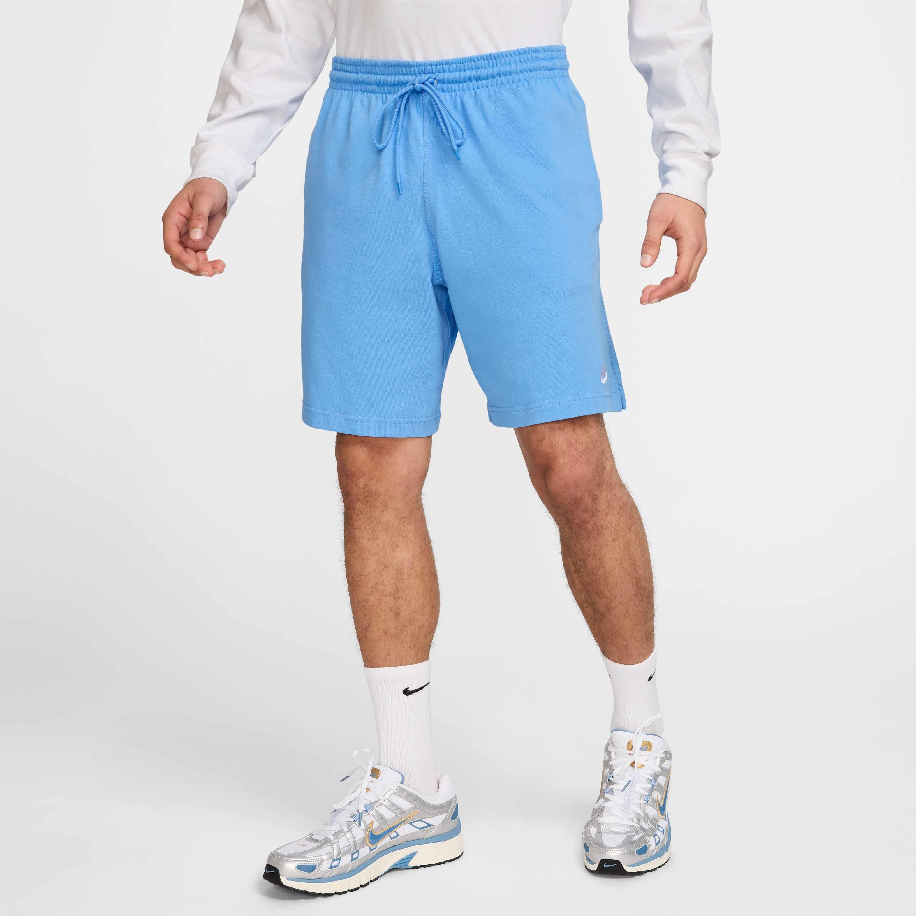 Nike Men's Club Knit Shorts - BLUE Thumbnail View 3