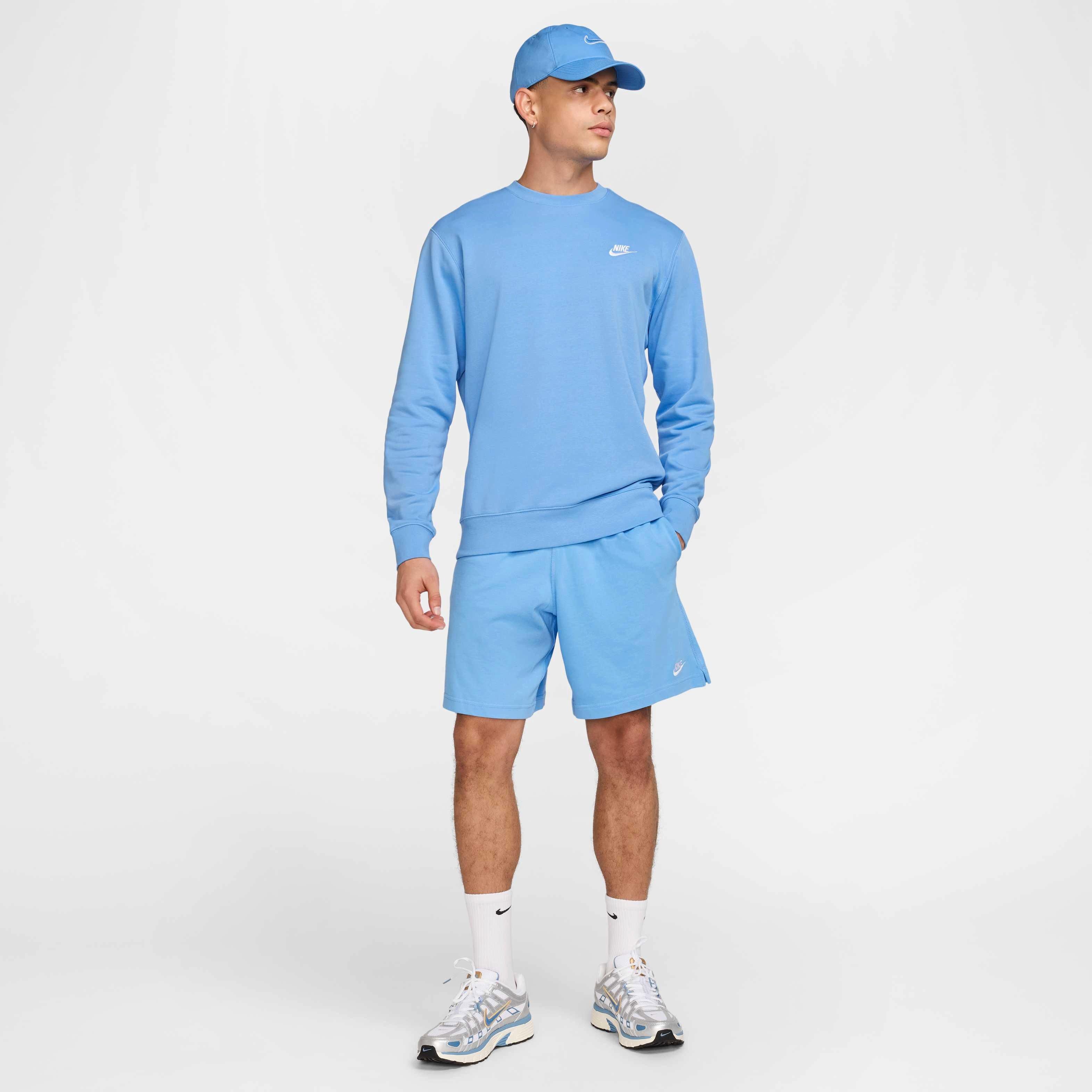 Nike Men's Club Knit Shorts - BLUE Thumbnail View 6