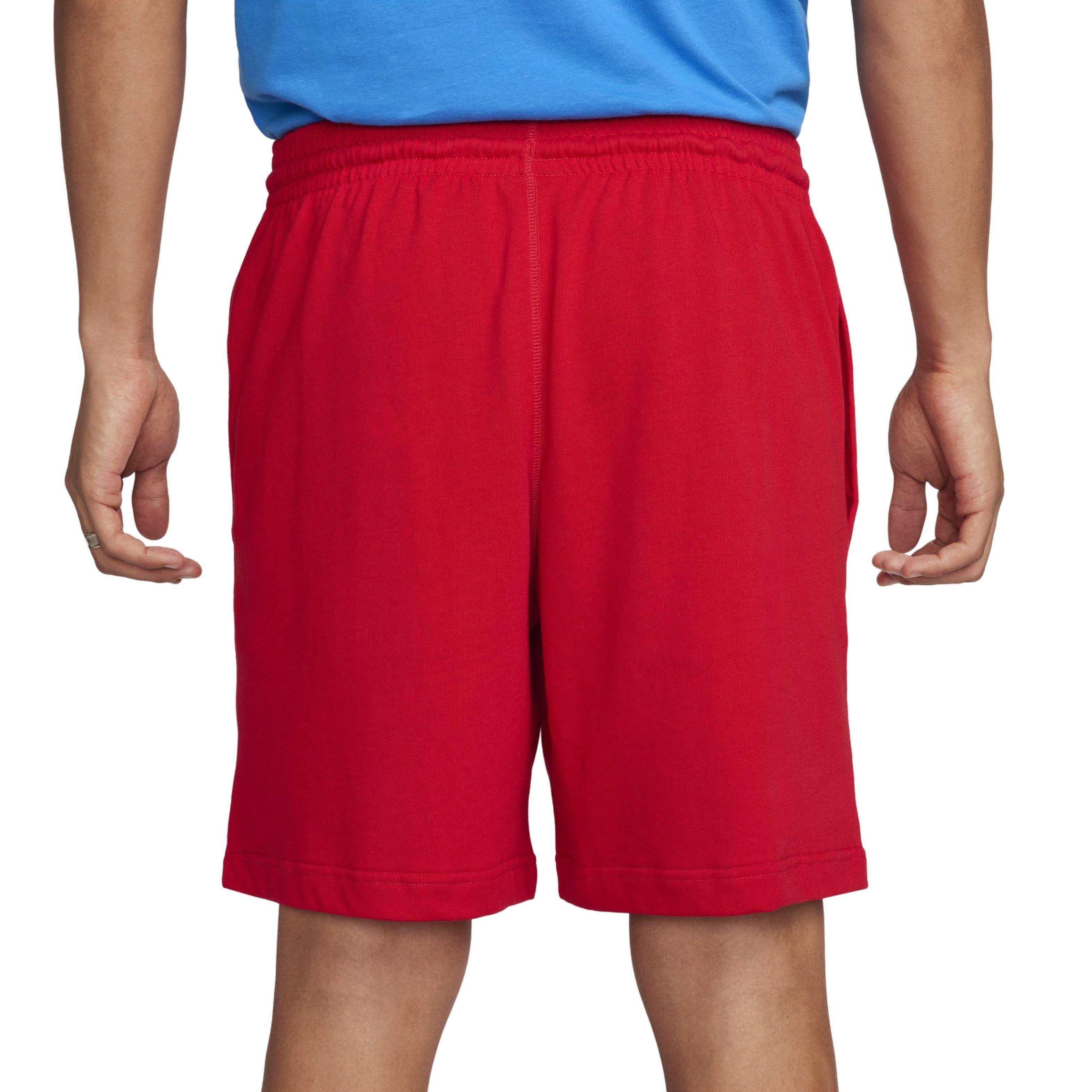 Nike Men's Club Knit Shorts - RED Thumbnail View 2