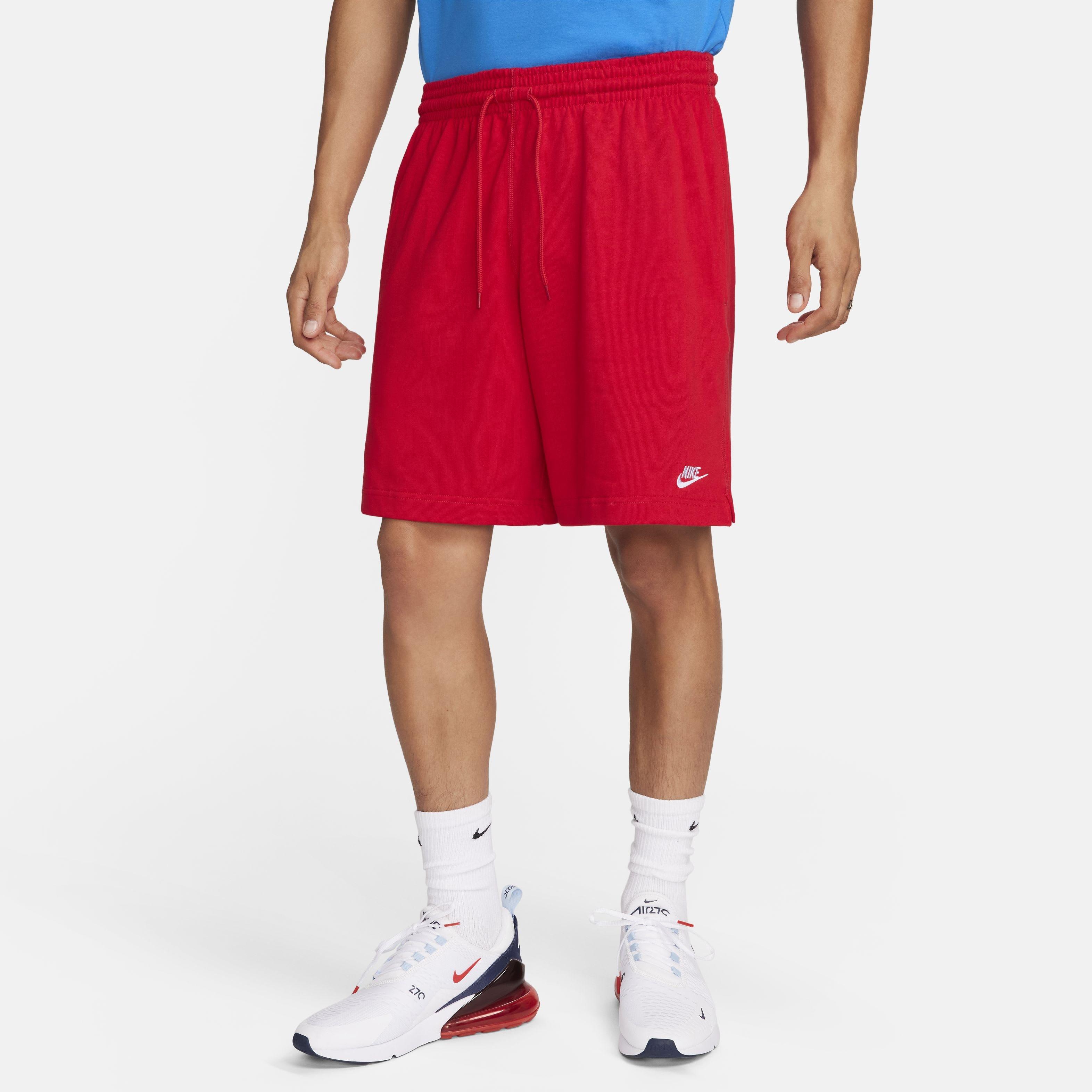 Nike Men's Club Knit Shorts - RED Thumbnail View 3