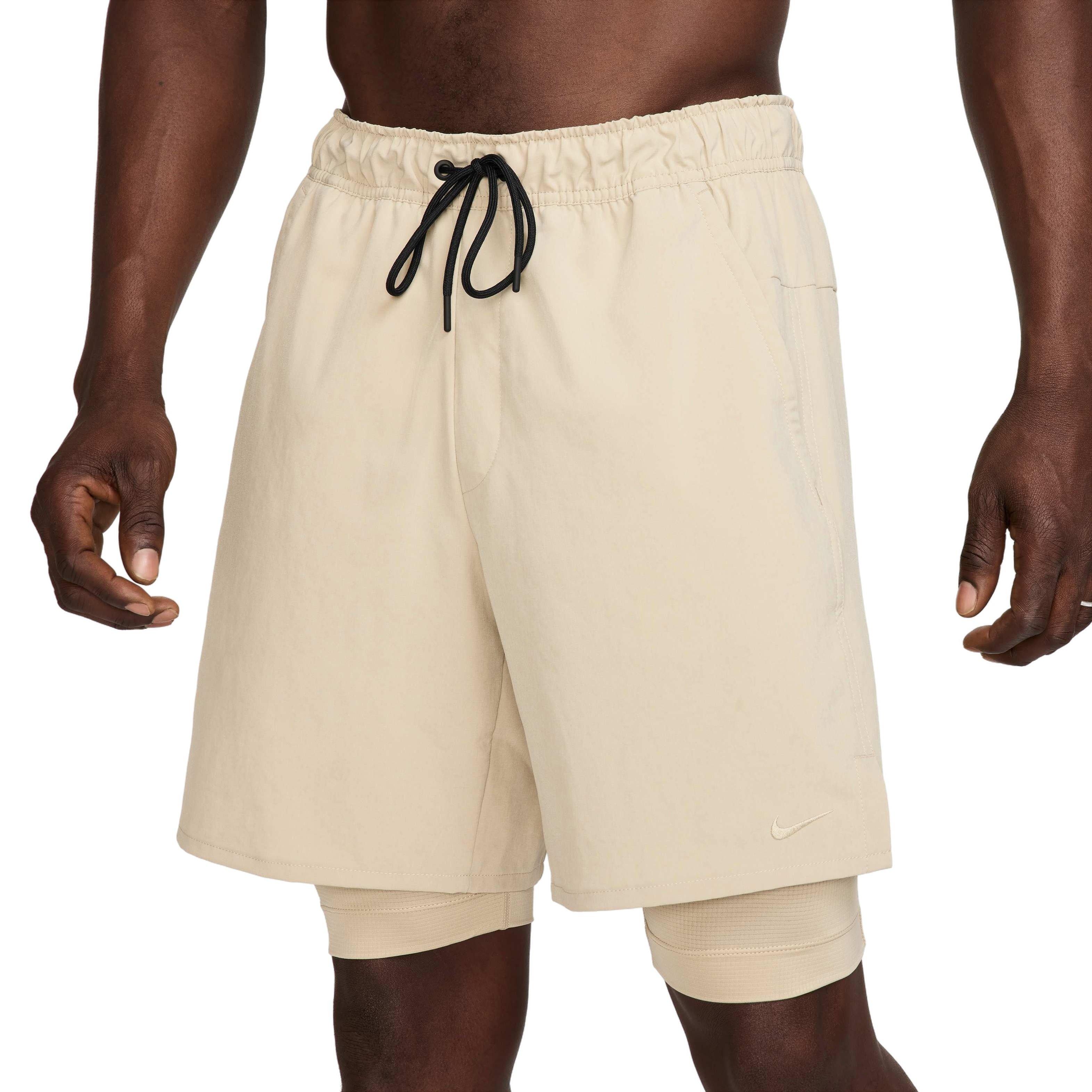 Nike Men's Unlimited Dri-FIT 2-in-1 7" Versatile Shorts - KHAKI Thumbnail View 1