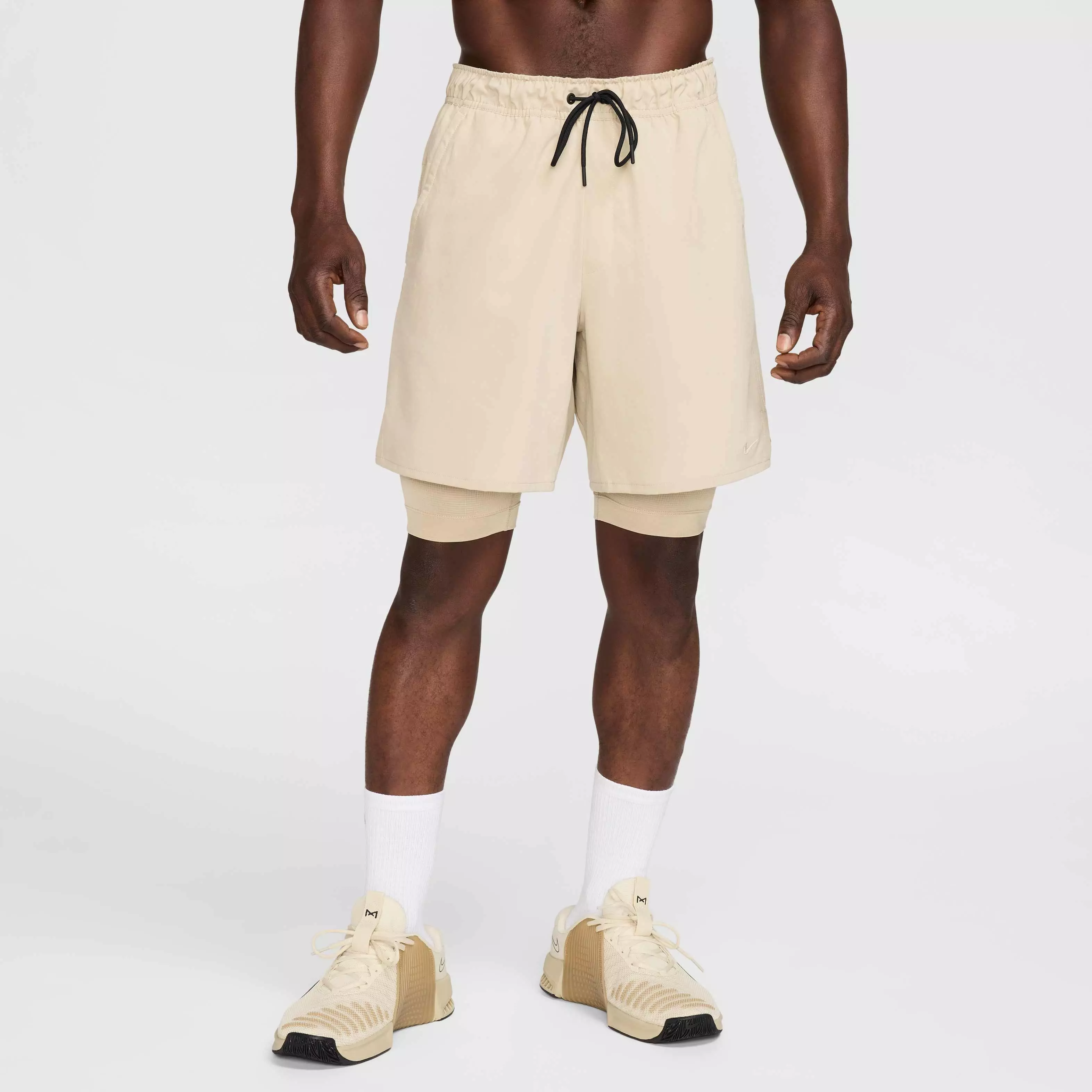 Nike Men's Unlimited Dri-FIT 2-in-1 7" Versatile Shorts - KHAKI