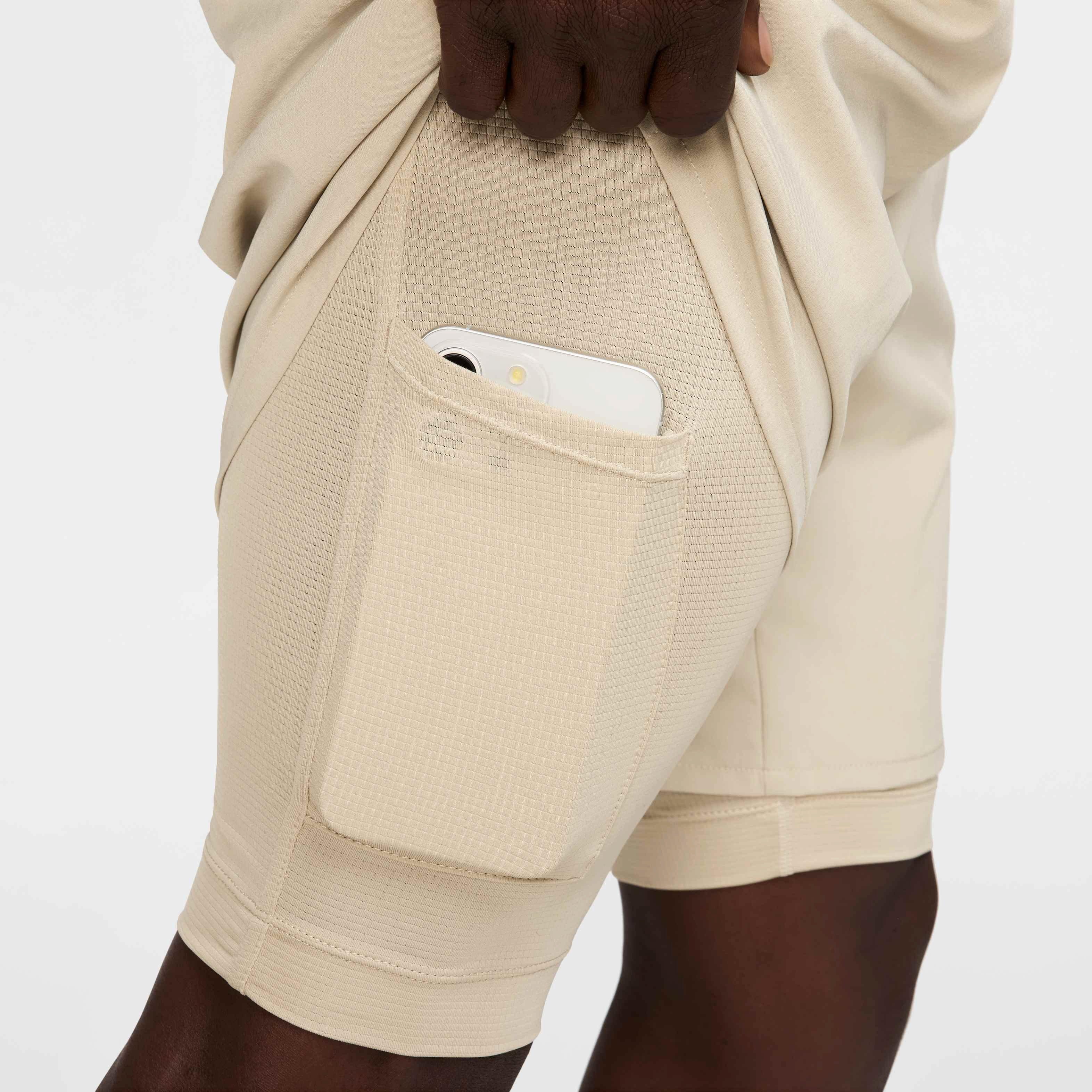 Nike Men's Unlimited Dri-FIT 2-in-1 7" Versatile Shorts - KHAKI Thumbnail View 7