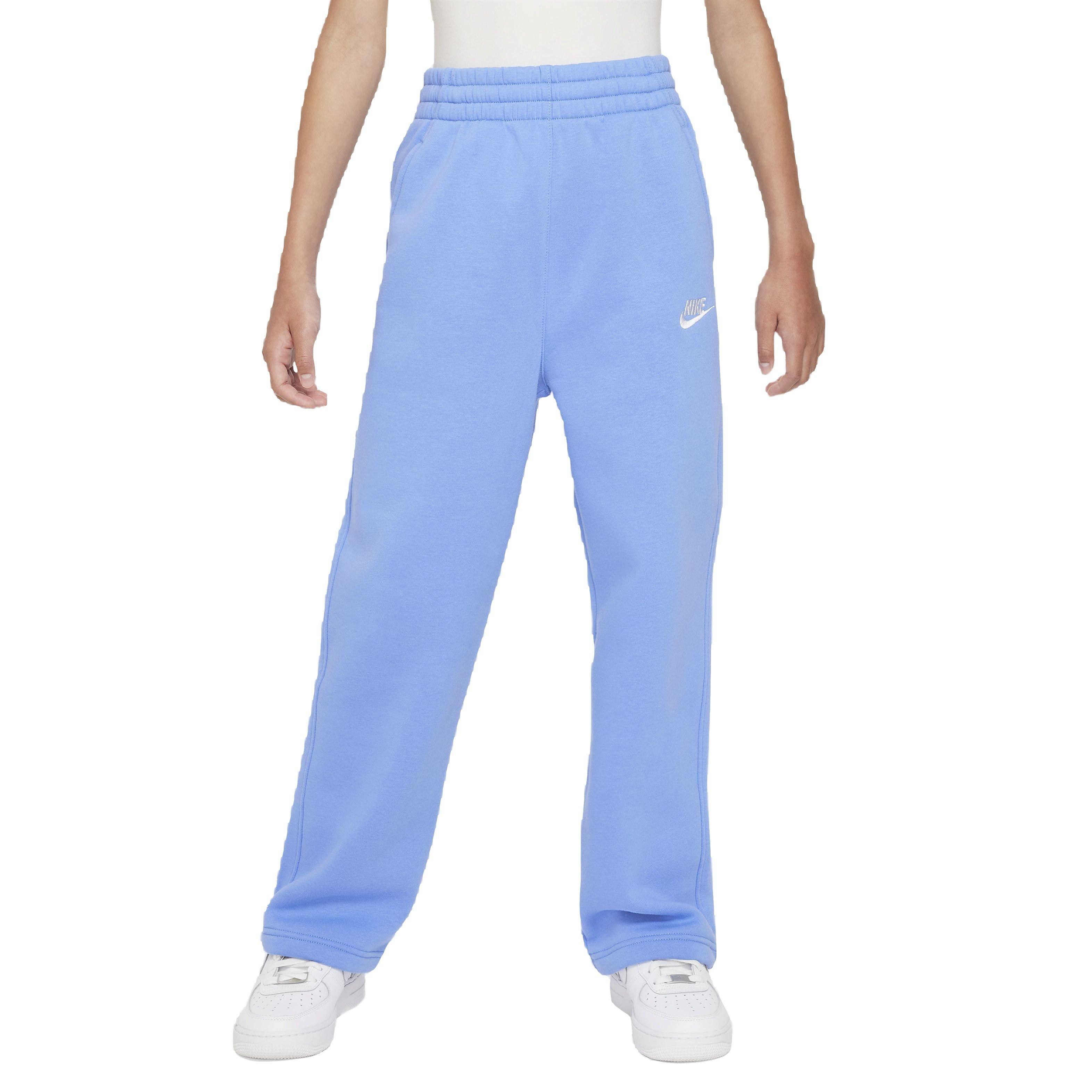 Nike Big Girls' Sportswear Club Fleece Wide-Leg Pants -Blue - BLUE Thumbnail View 1