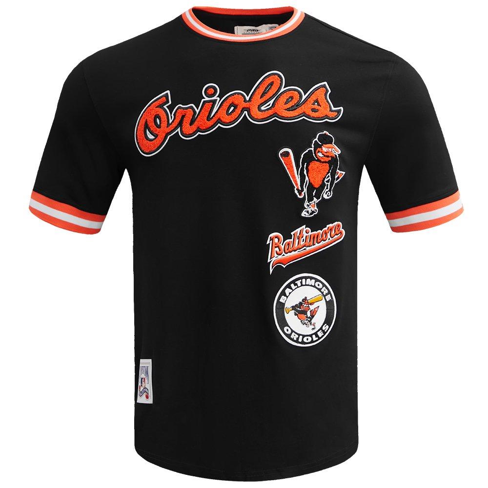 Pro Standard Men's MLB Baltimore Orioles Retro Classic Double Knit Tee - Black/Orange - BLACK/ORANGE Thumbnail View 1