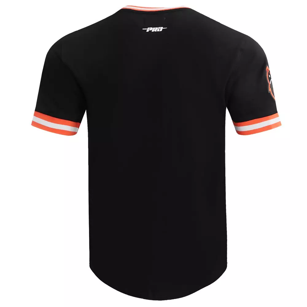 Pro Standard Men's MLB Baltimore Orioles Retro Classic Double Knit Tee - Black/Orange - BLACK/ORANGE