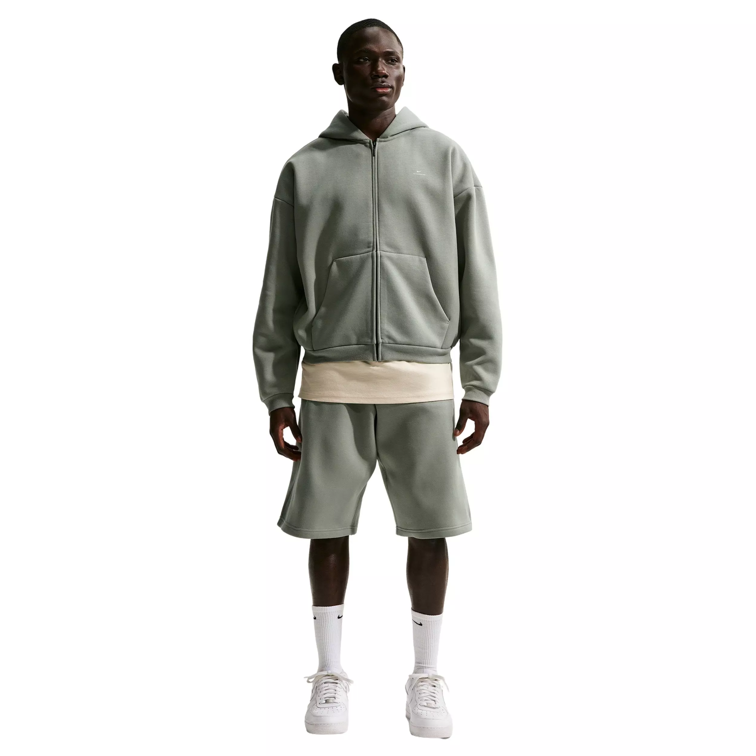Nike Men's Standard Issue Therma-FIT Full-Zip Basketball Hooded Jacket - GREY
