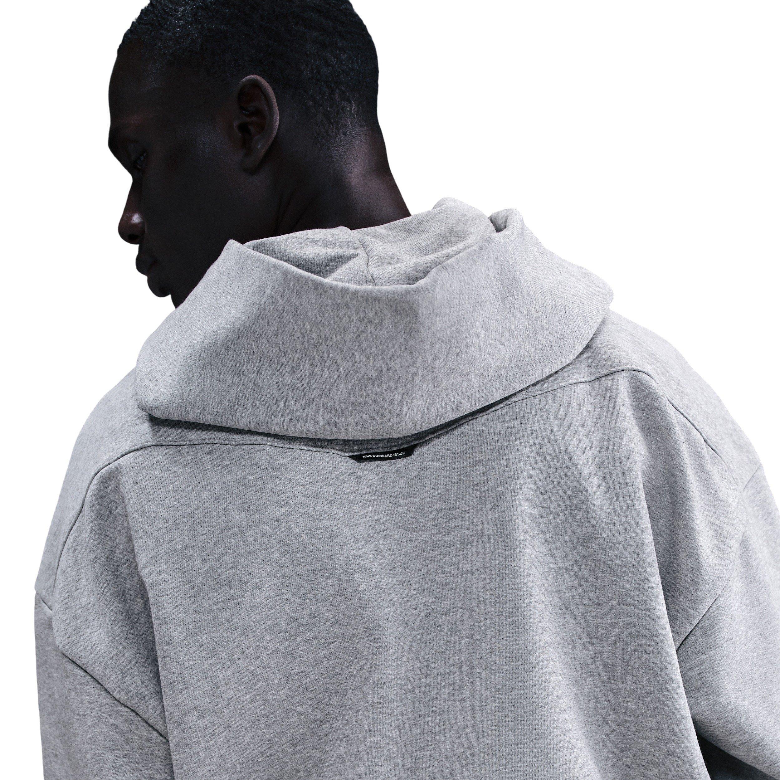 Nike Men's Standard Issue Therma-FIT Full-Zip Basketball Hooded Jacket - LIGHT GREY Thumbnail View 2