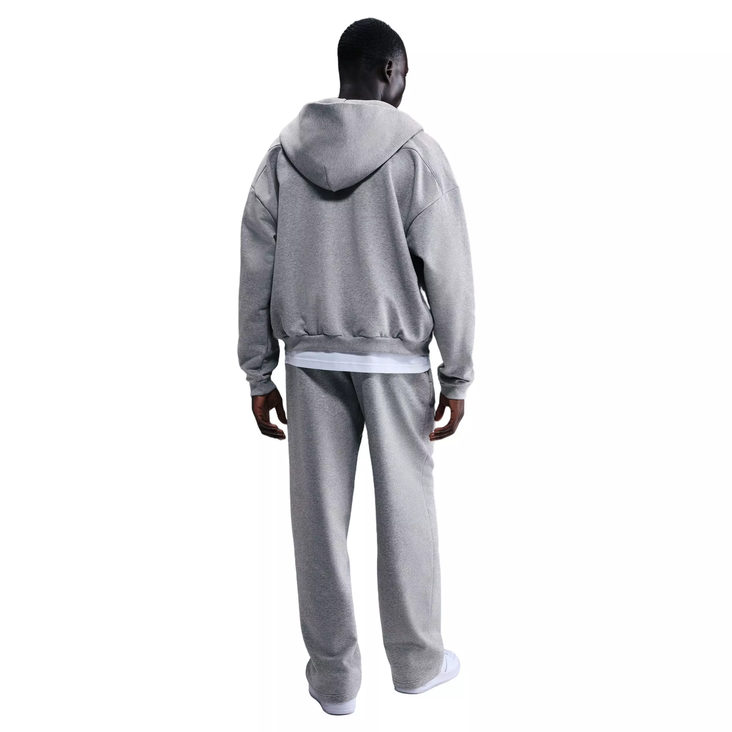 Nike Men's Standard Issue Therma-FIT Full-Zip Basketball Hooded Jacket - LIGHT GREY