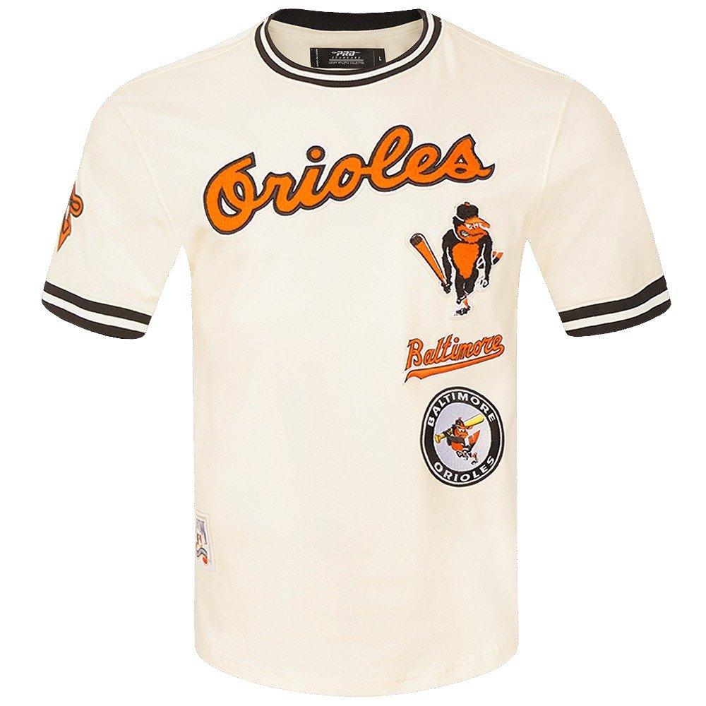 Pro Standard Men's MLB Baltimore Orioles Retro Classic Double Knit Tee -Eggshell/Black - EGGSHELL/BLACK Thumbnail View 1