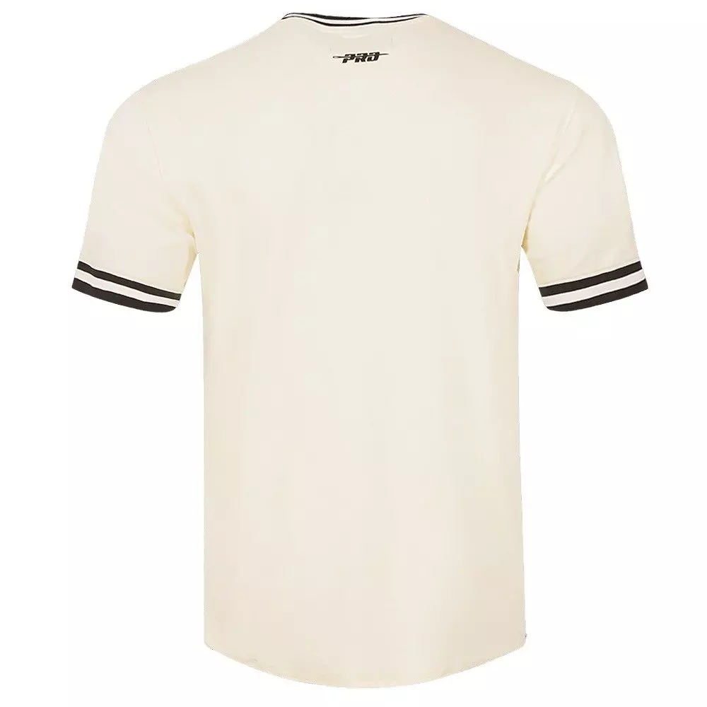Pro Standard Men's MLB Baltimore Orioles Retro Classic Double Knit Tee -Eggshell/Black - EGGSHELL/BLACK