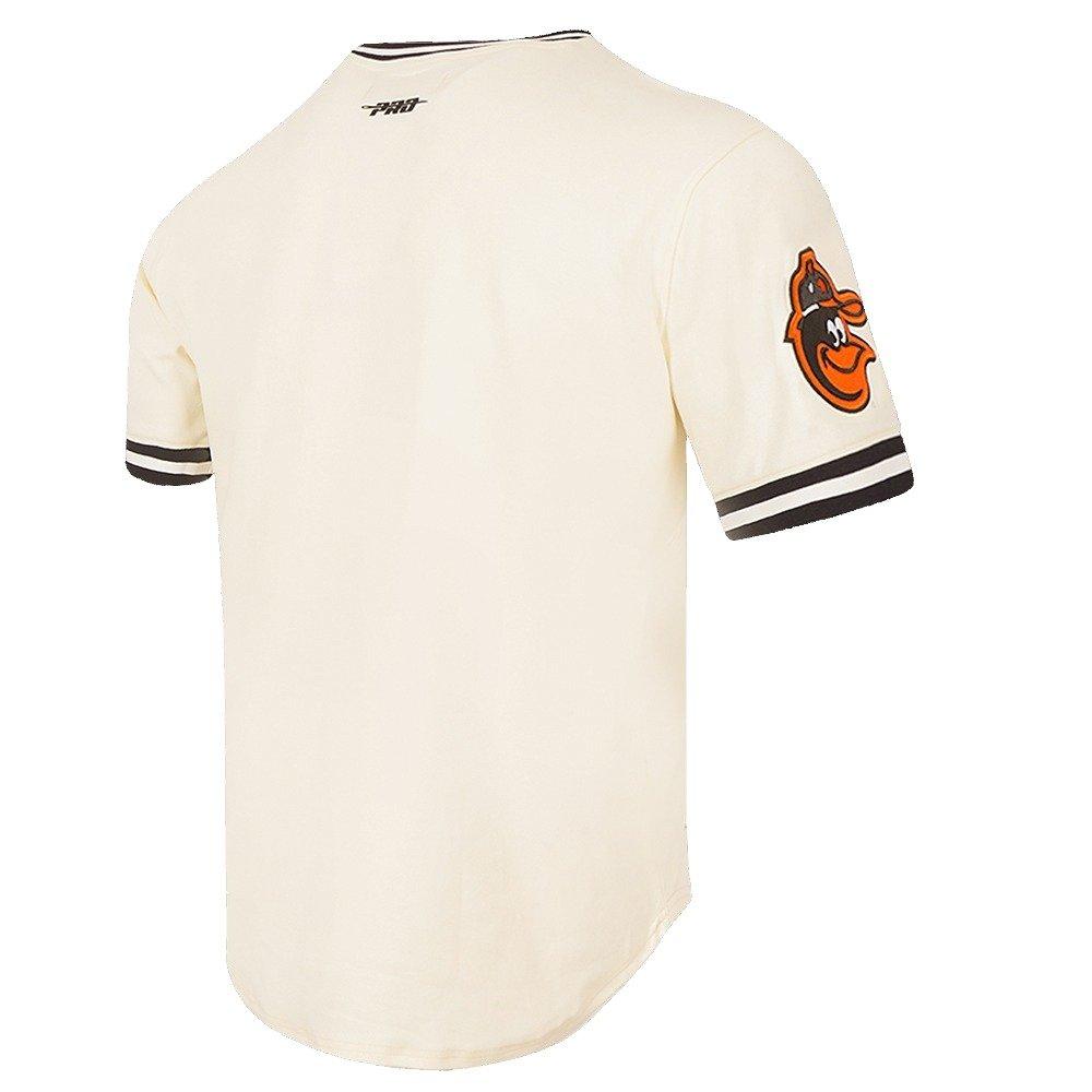 Pro Standard Men's MLB Baltimore Orioles Retro Classic Double Knit Tee -Eggshell/Black - EGGSHELL/BLACK Thumbnail View 4