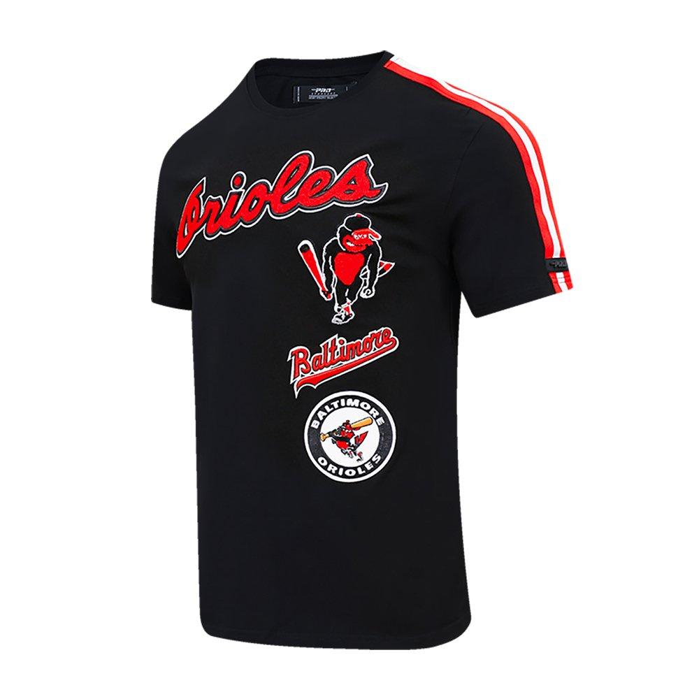 Pro Standard Men's MLB Baltimore Orioles Retro Classic Single Jersey Striped Tee -Black/Orange - BLACK/ORANGE Thumbnail View 3