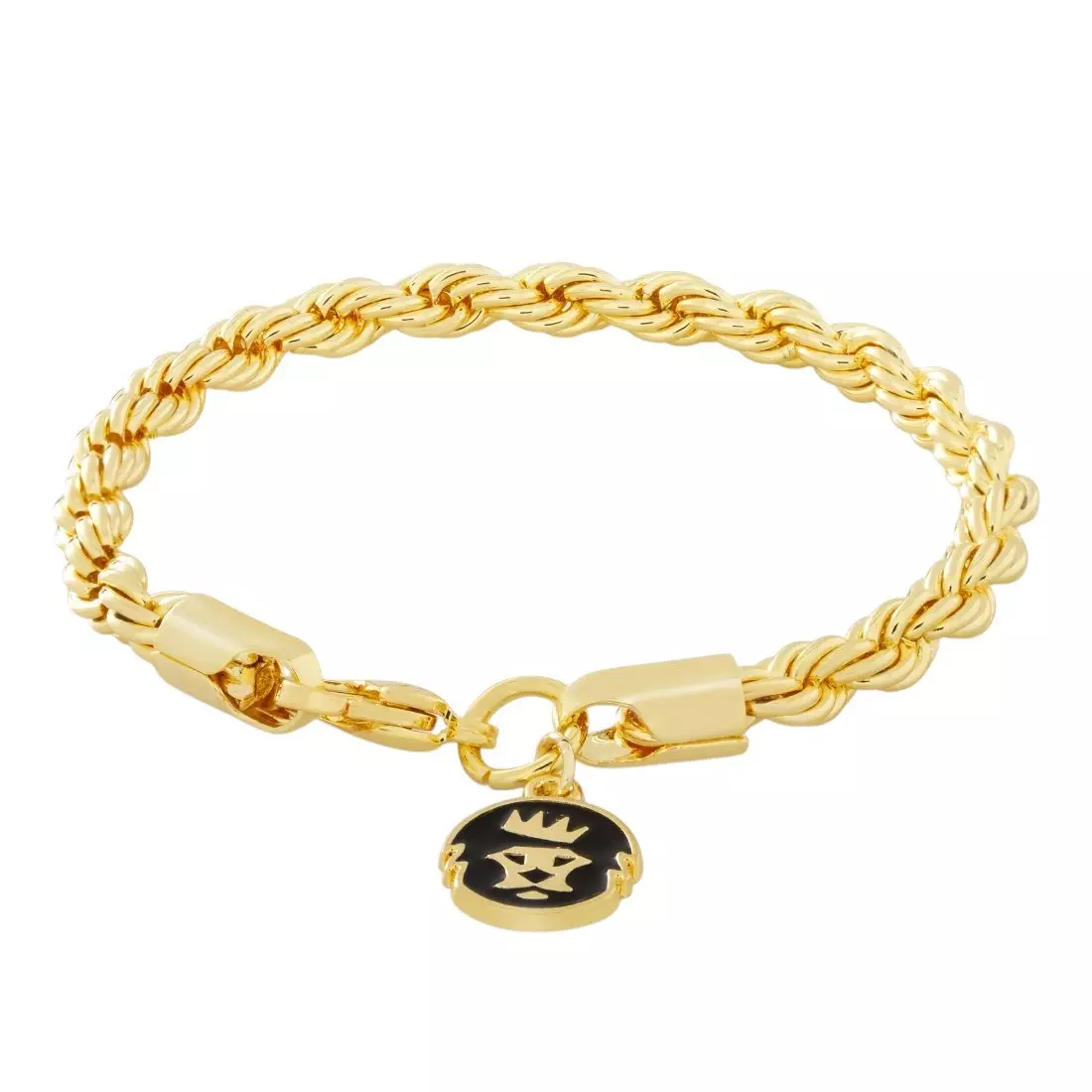 King Ice 5mm Rope Bracelet - Gold - GOLD