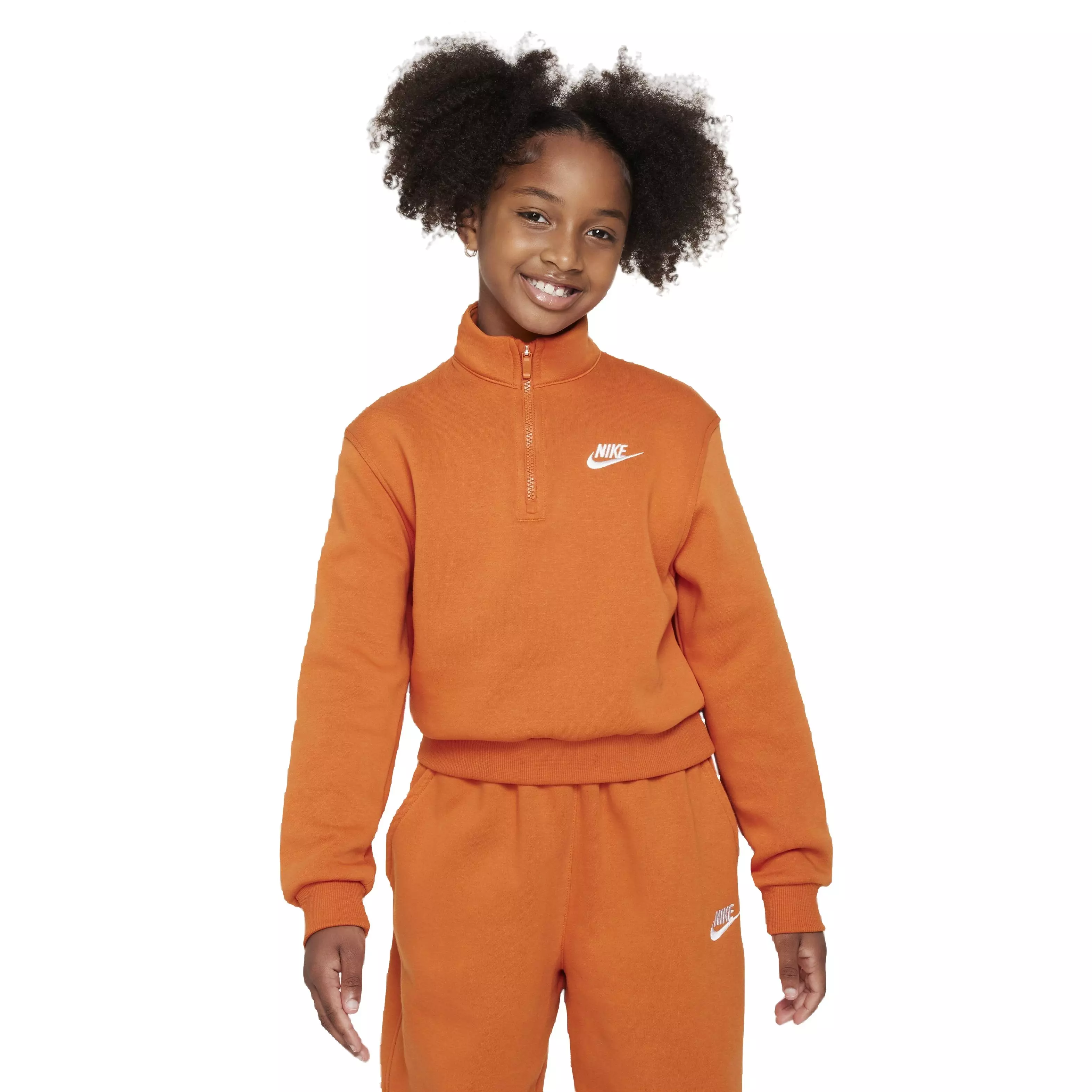 Girls` Sportswear Club Fleece 1/2-Zip Top