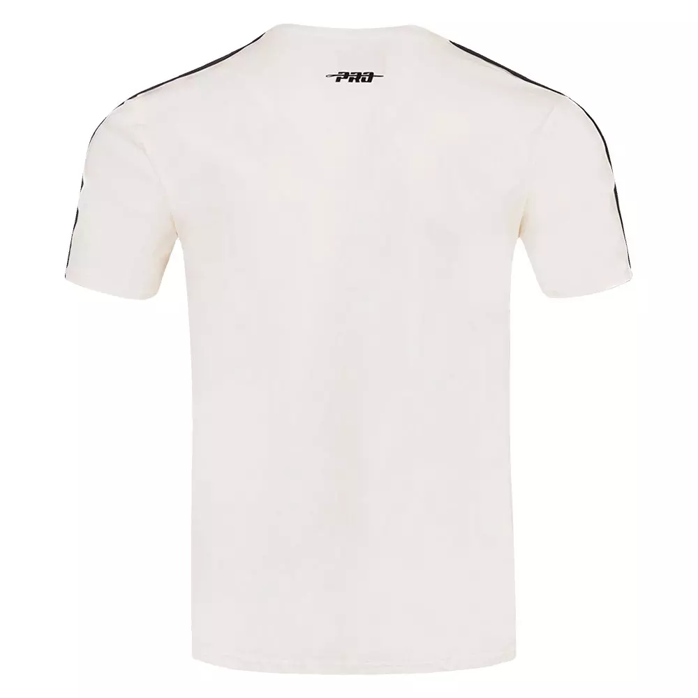 Pro Standard Men's MLB Baltimore Orioles Retro Classic Single Jersey Striped Tee -Eggshell/Black - EGGSHELL/BLACK