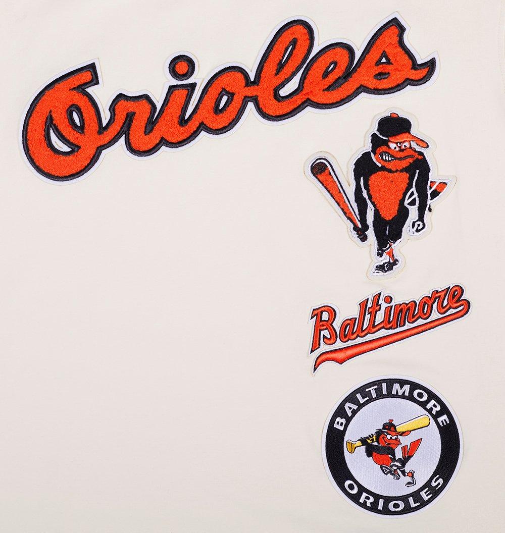 Pro Standard Men's MLB Baltimore Orioles Retro Classic Single Jersey Striped Tee -Eggshell/Black - EGGSHELL/BLACK Thumbnail View 5