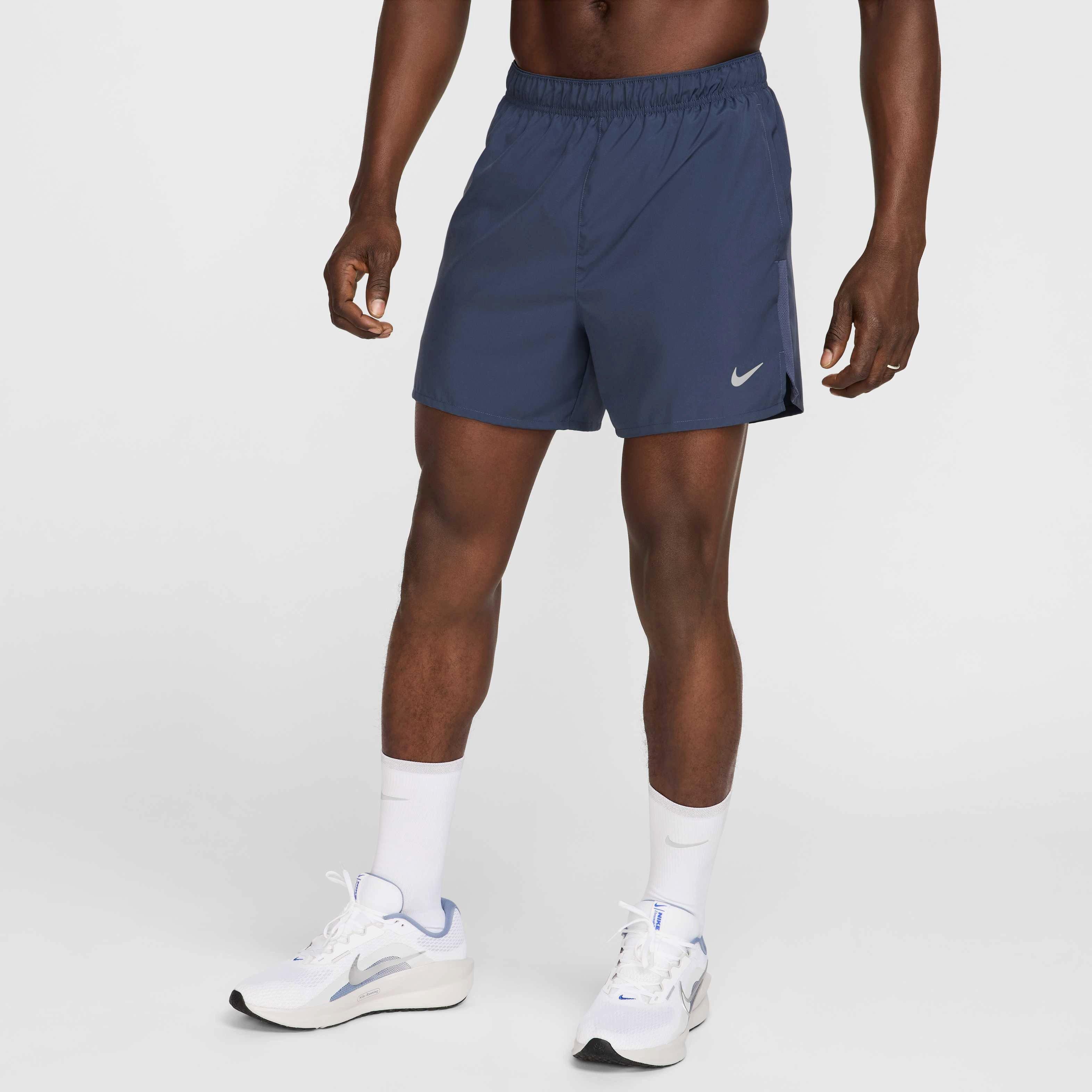 Nike Men's Challenger 5" Dri-FIT Brief-Lined Running Shorts - BLUE Thumbnail View 3