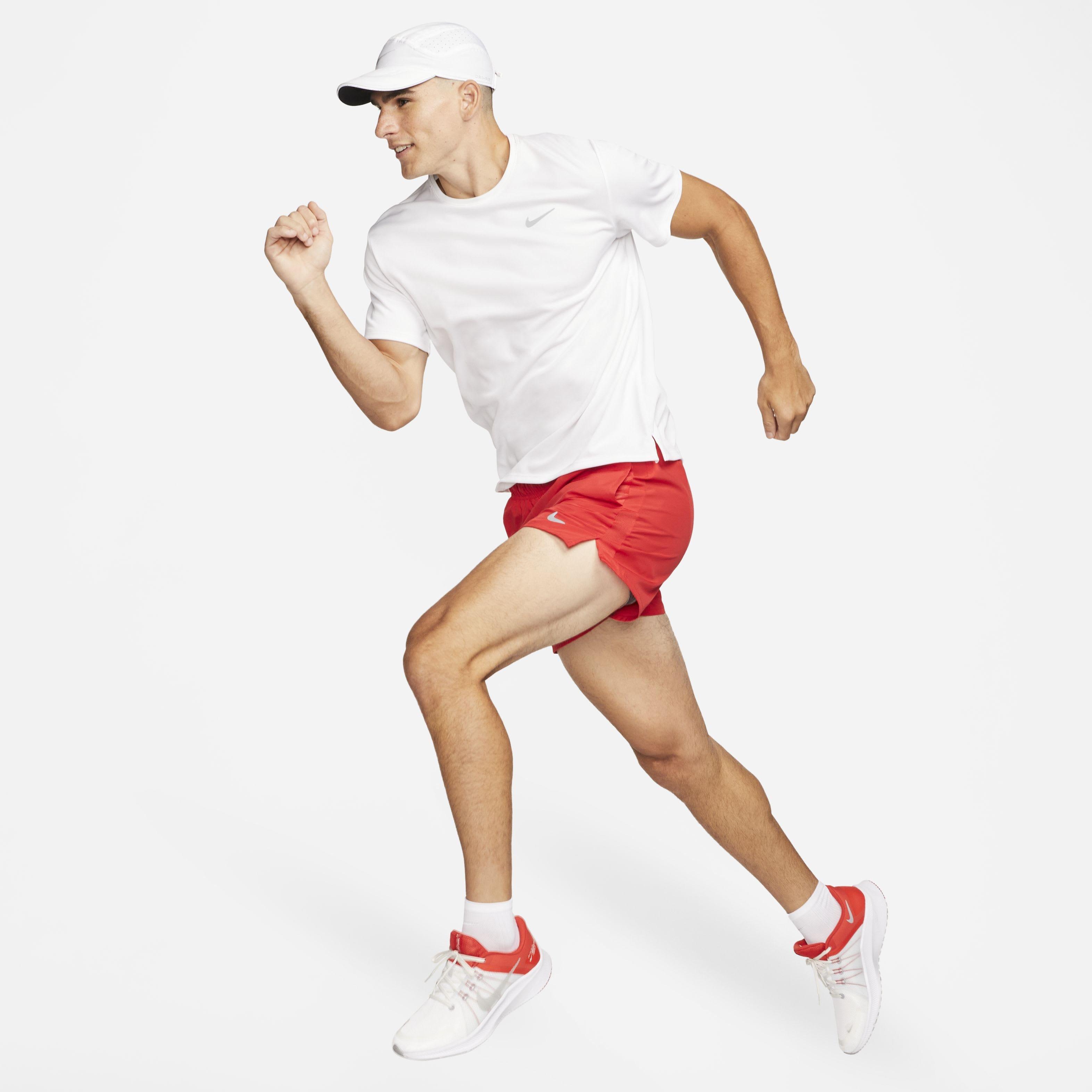 Nike Men's Challenger 5" Dri-FIT Brief-Lined Running Shorts - RED Thumbnail View 8