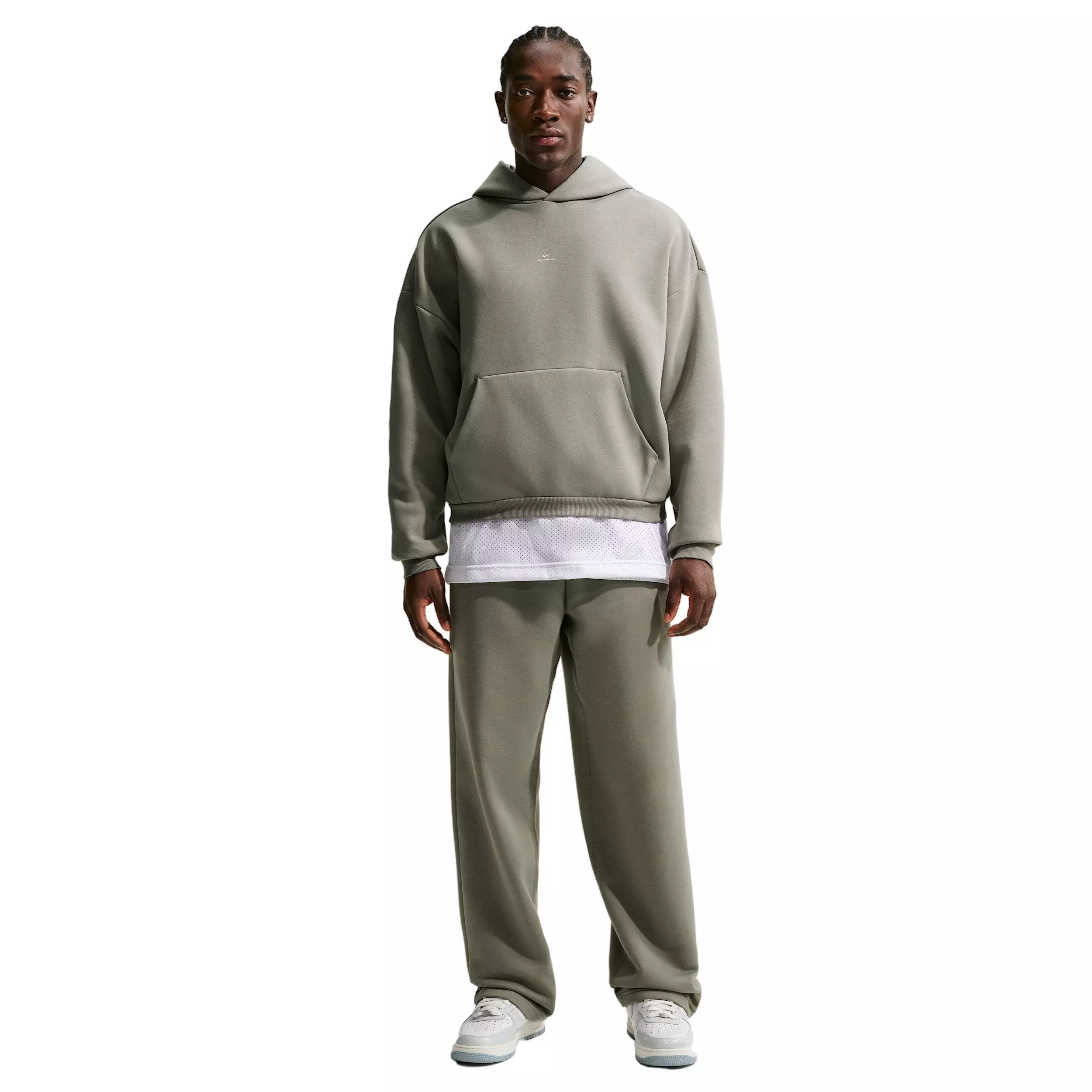 Nike Men's Standard Issue Therma-FIT Brushed Basketball Pullover Hoodie - Grey - GREY