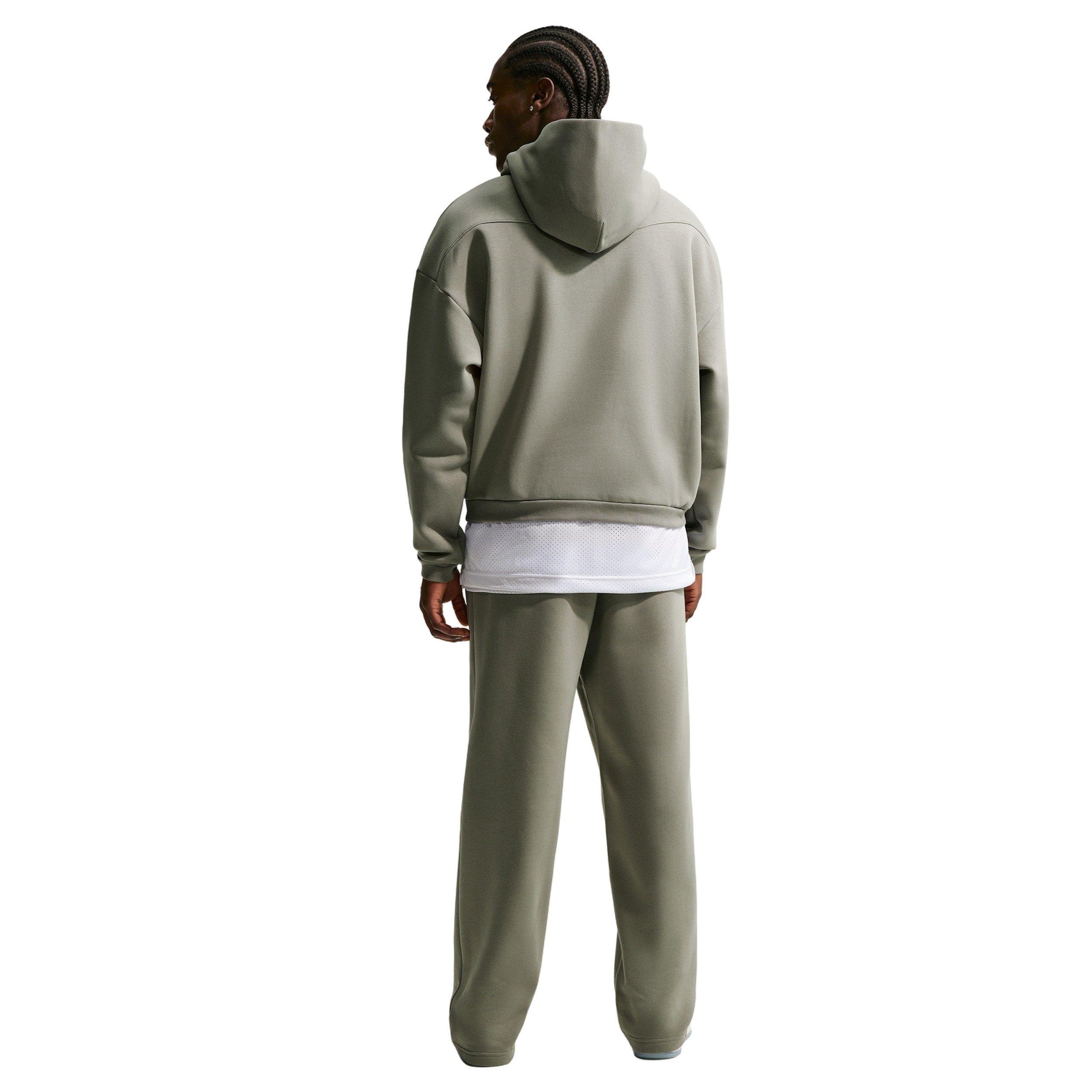 Nike Men's Standard Issue Therma-FIT Brushed Basketball Pullover Hoodie - Grey - GREY Thumbnail View 5